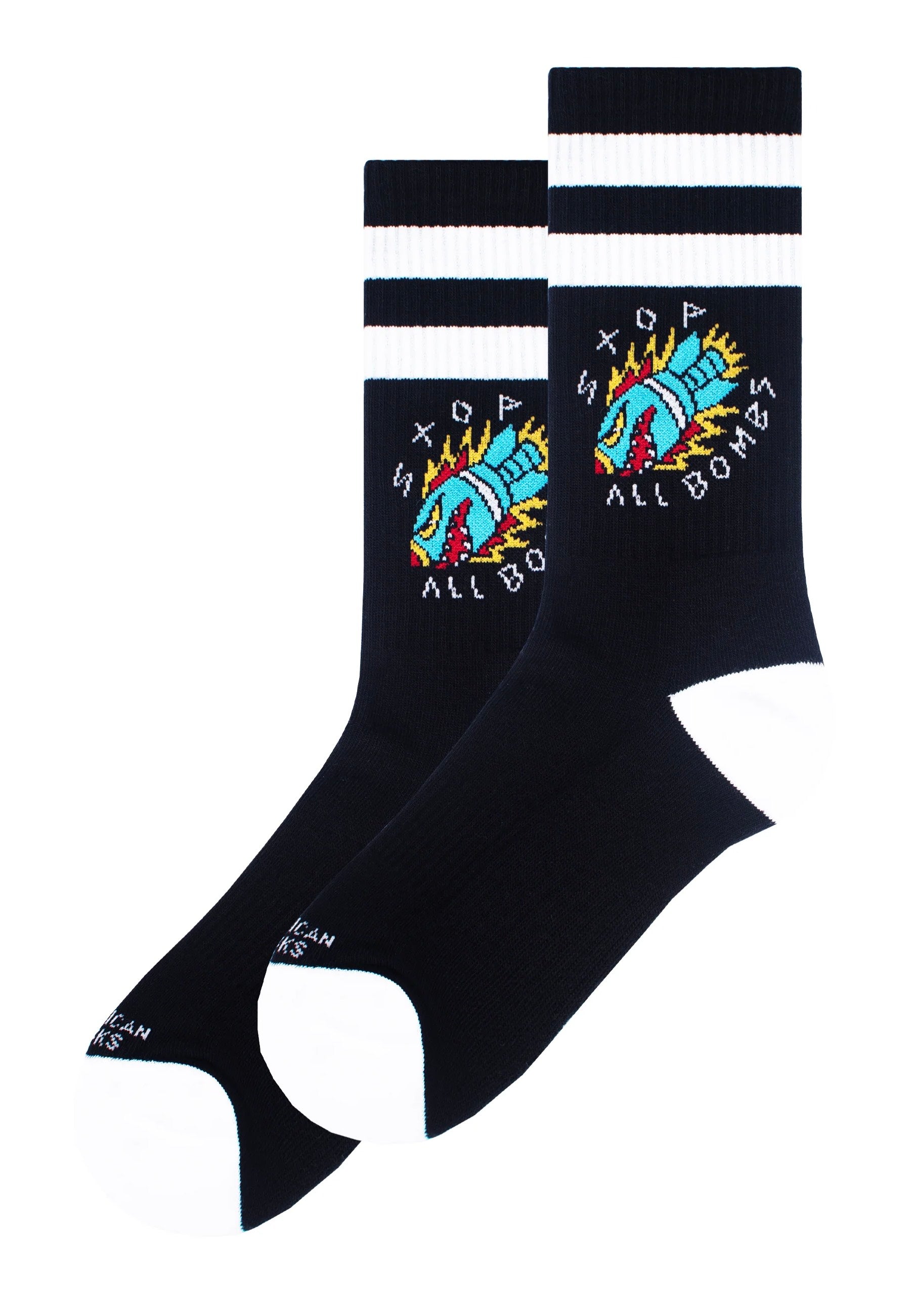 American Socks - Stop All Bombs Mid HighBlack - Socks | Neutral-Image