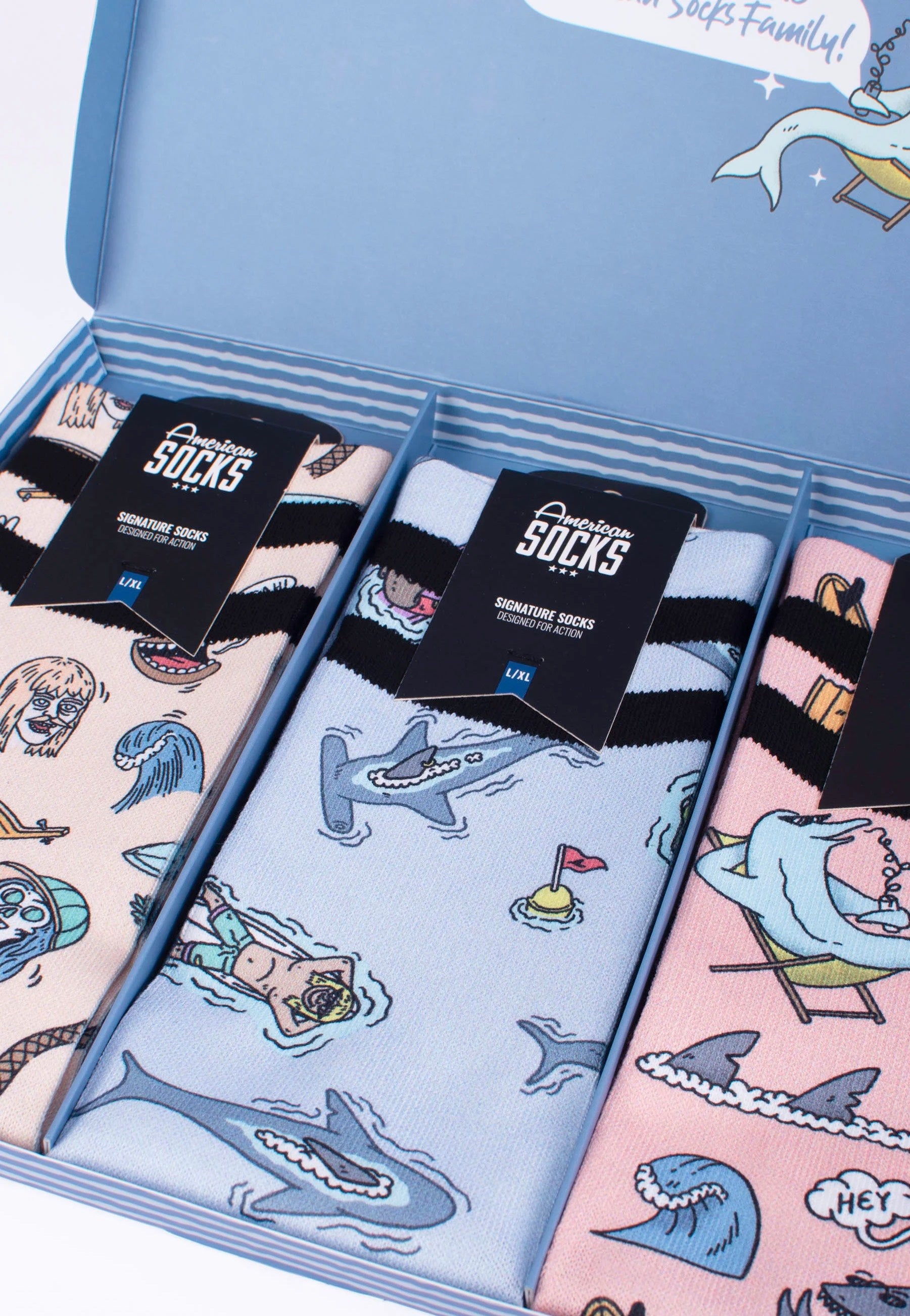 American Socks - Stinky Surfer Socks - Giftbox | Neutral-Image