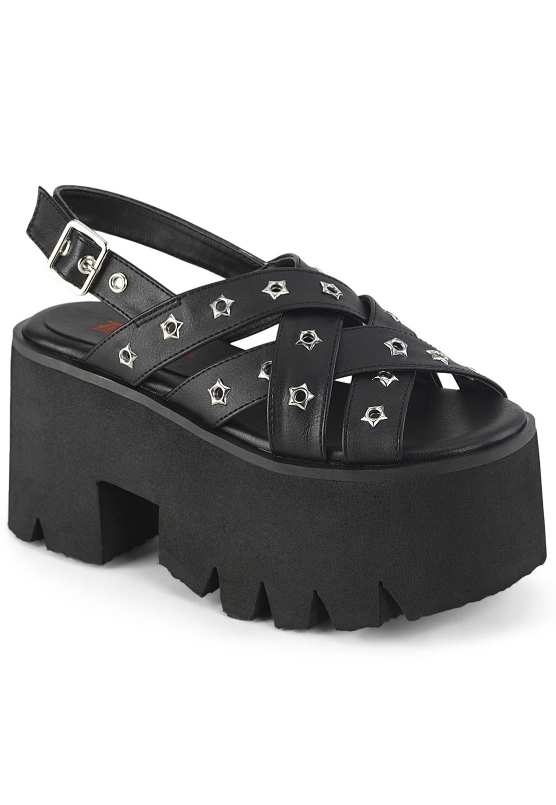 DemoniaCult - Ashes 12 Black Vegan Leather - Girl Sandals | Women-Image