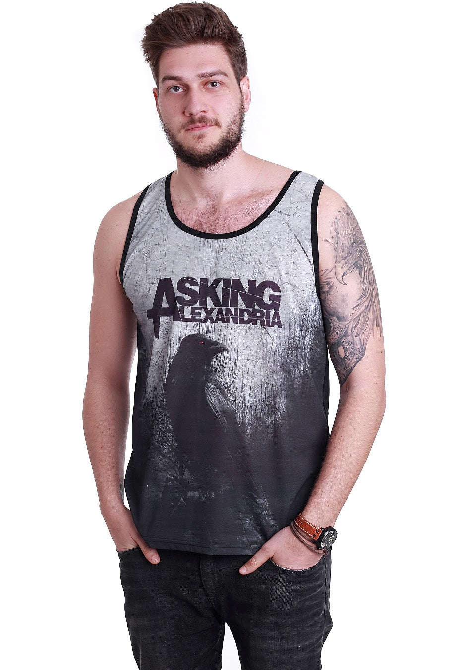 Asking Alexandria - Black Crow Allover - Tank | Men-Image