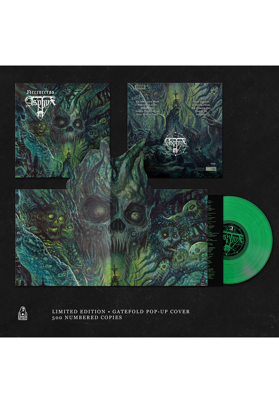 Asphyx - Necroceros Clear Green - Colored Vinyl | Neutral-Image