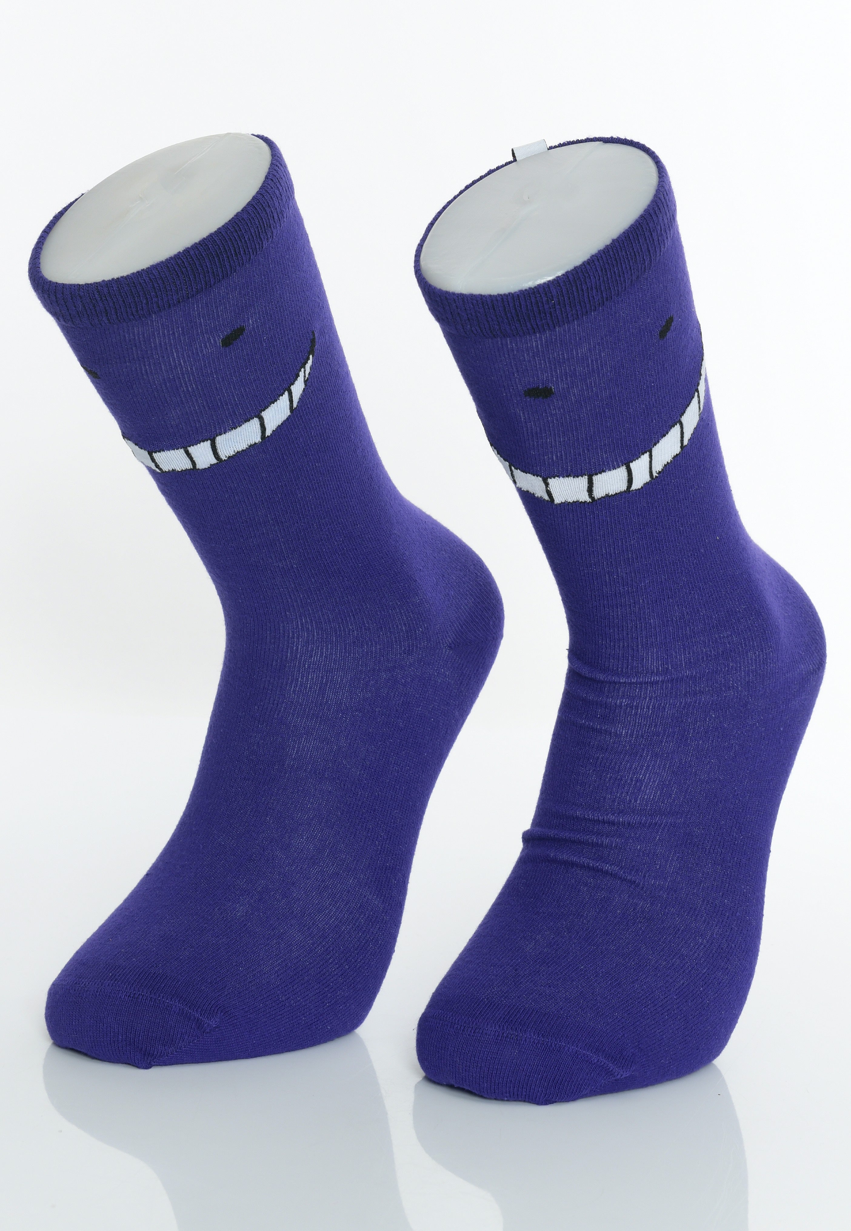 Assassination Classroom - Koro Sensei Crew Pack Of 2 Yellow/Purple - Socks | Neutral-Image