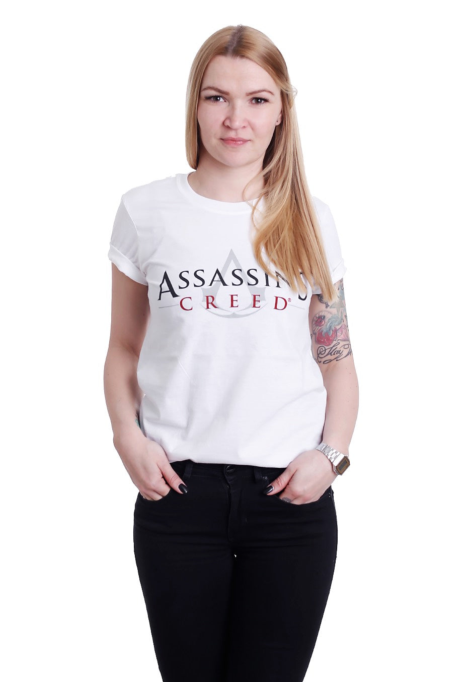 Assassins Creed - Logo White - T-Shirt | Women-Image