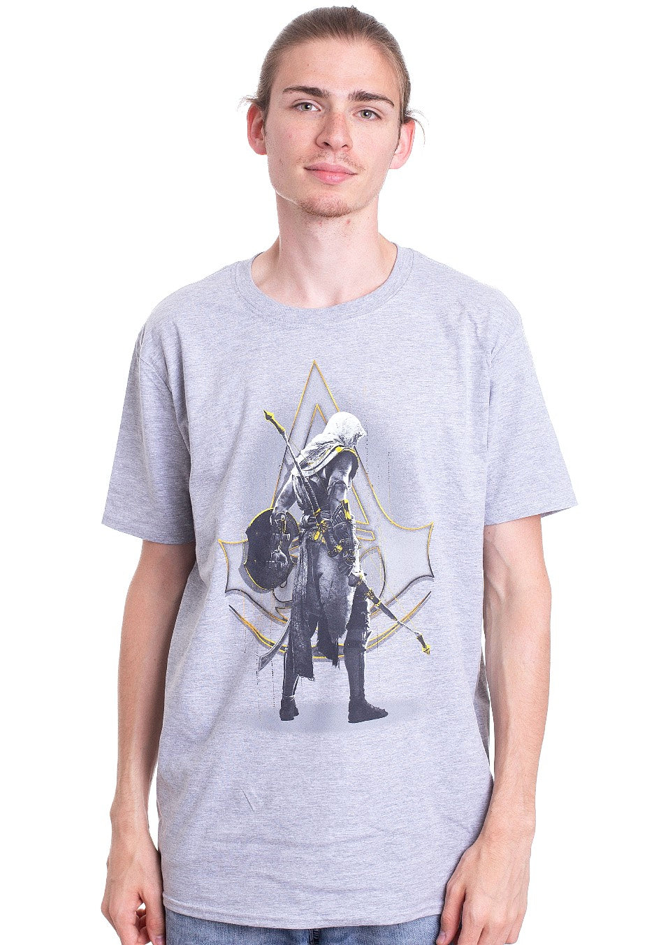 Assassins Creed - Origins Character Stance Grey Melange - T-Shirt | Men-Image