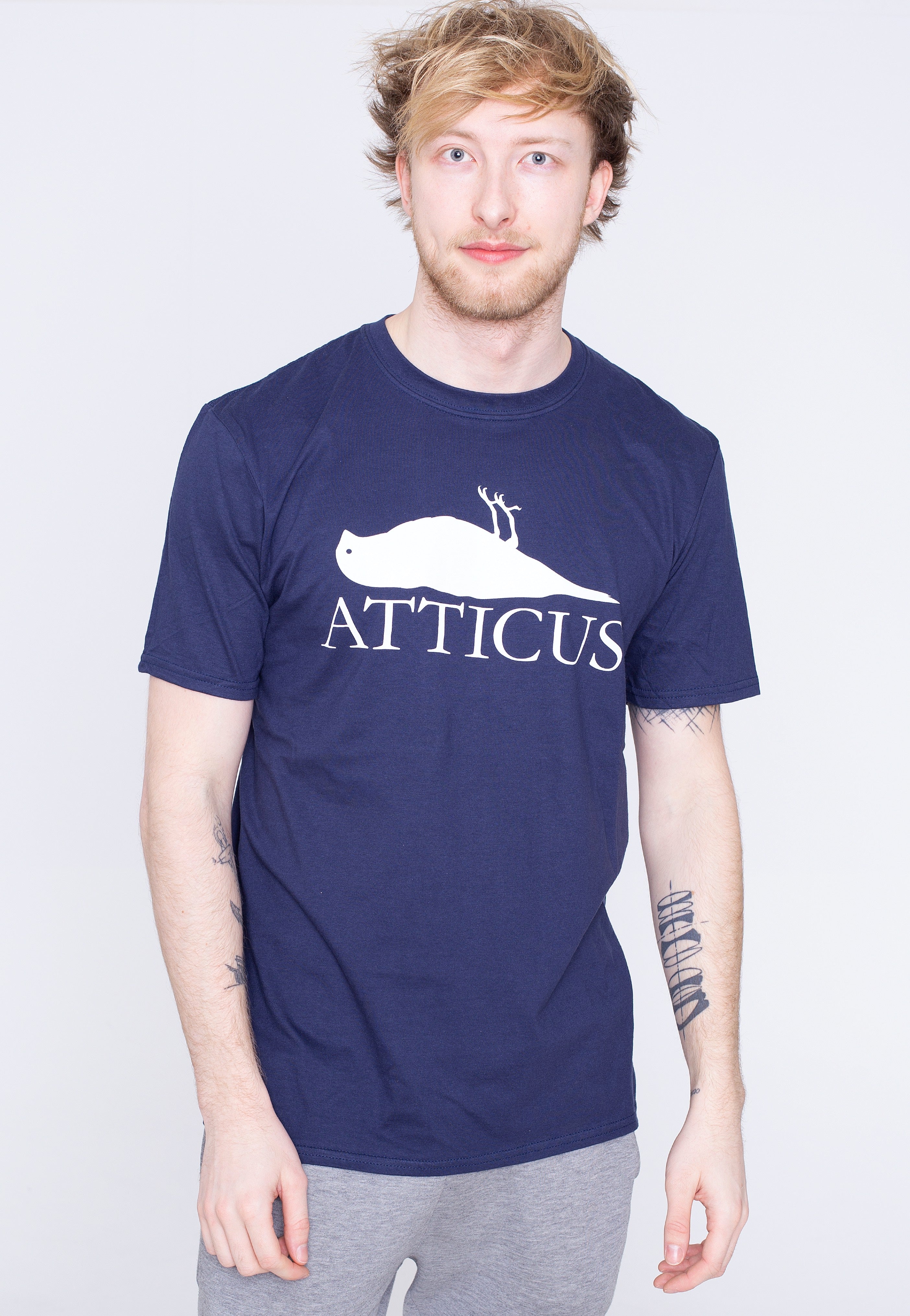 Atticus - Brand Logo Navy - T-Shirt | Men-Image