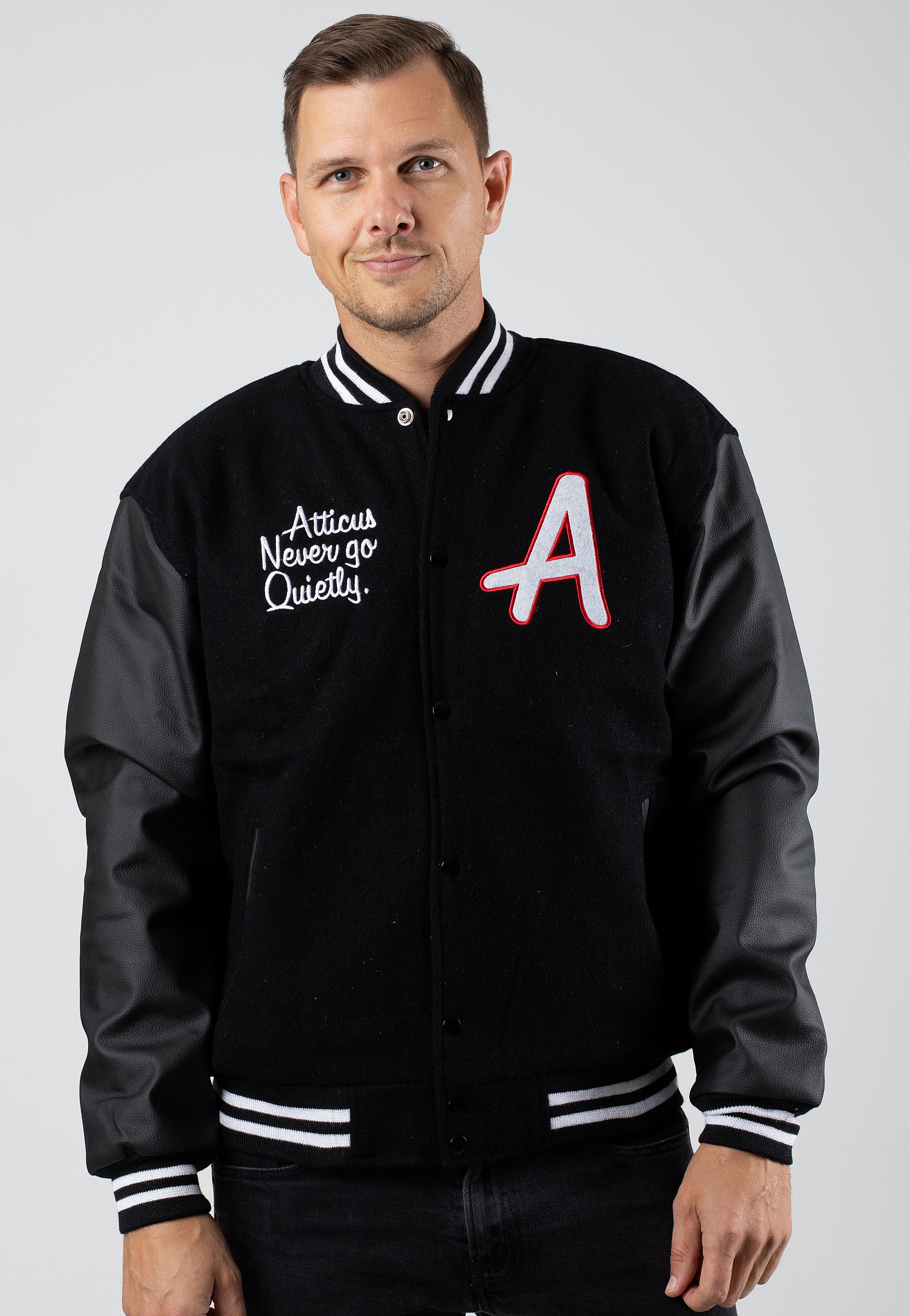 Atticus - Varsity Black - College Jacket | Men-Image