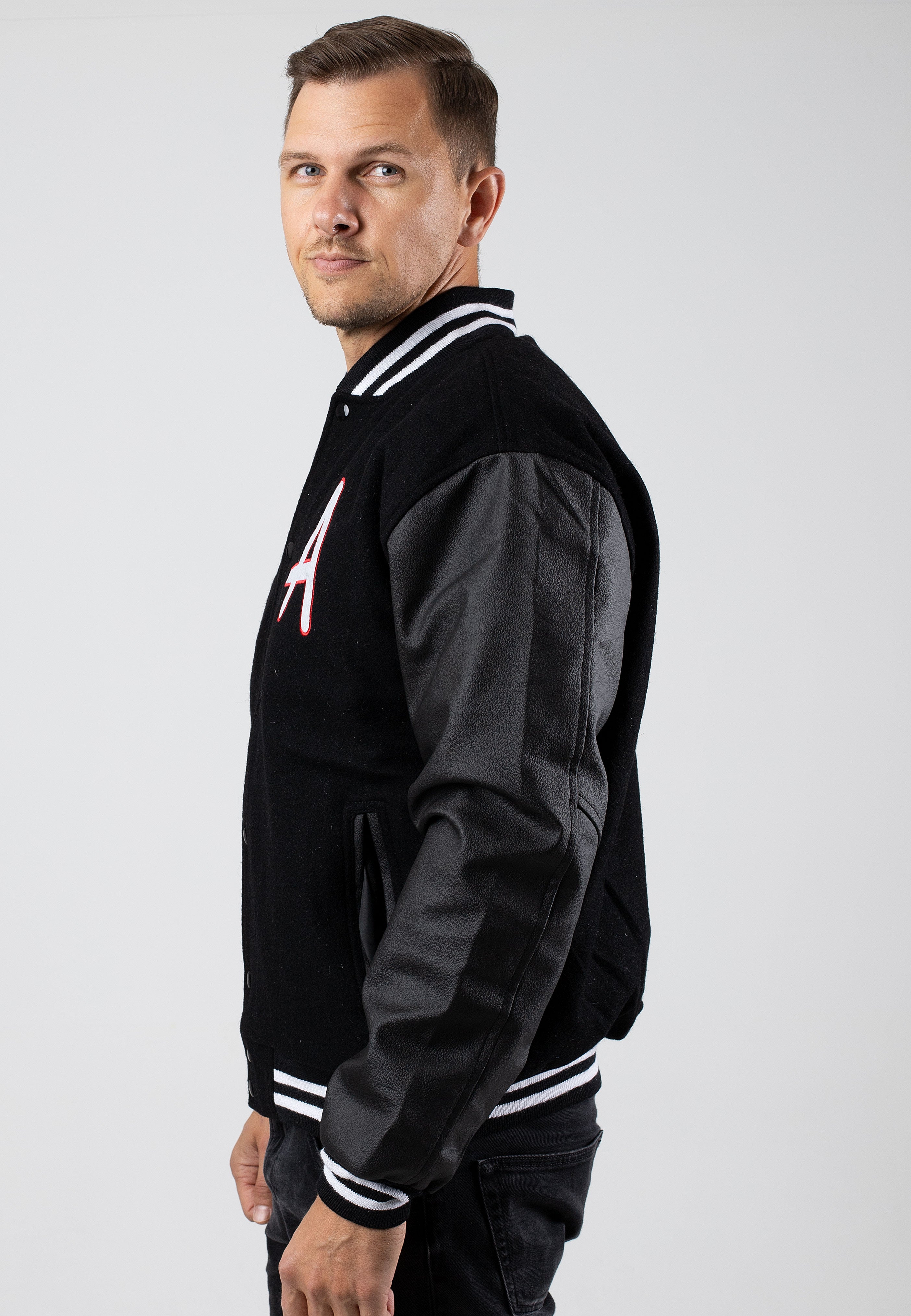 Atticus - Varsity Black - College Jacket | Men-Image