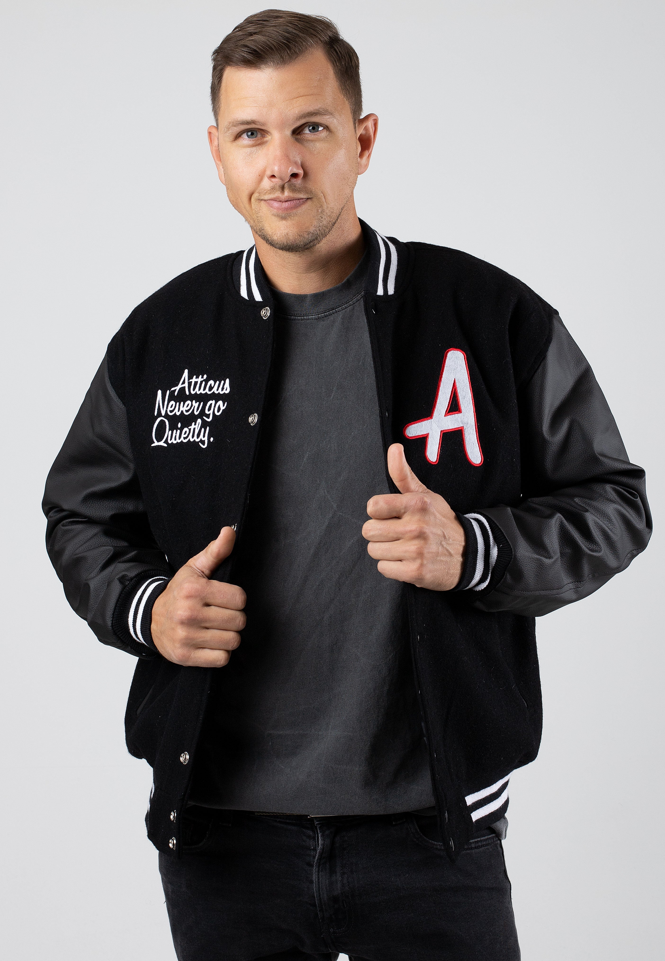 Atticus - Varsity Black - College Jacket | Men-Image