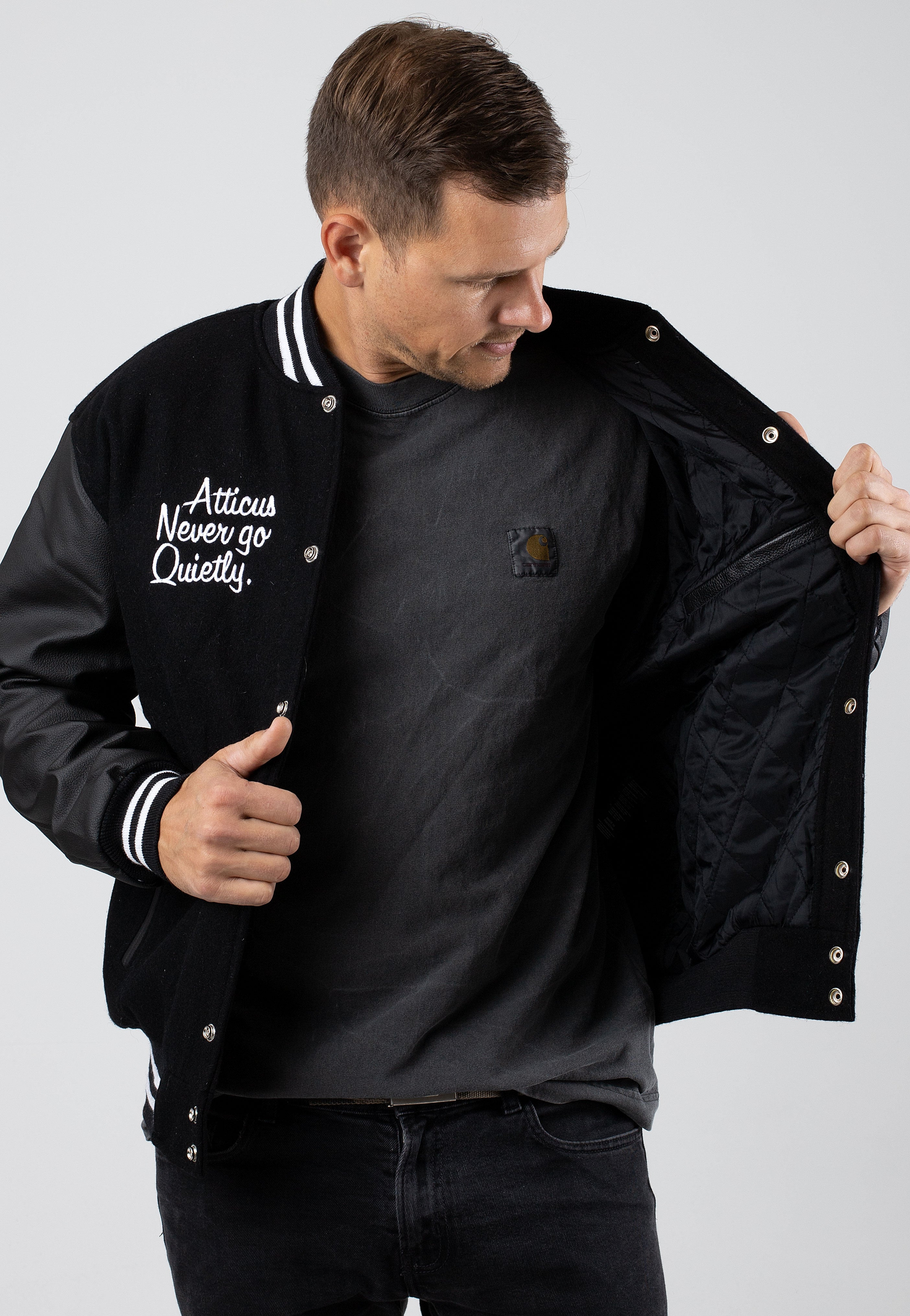 Atticus - Varsity Black - College Jacket | Men-Image