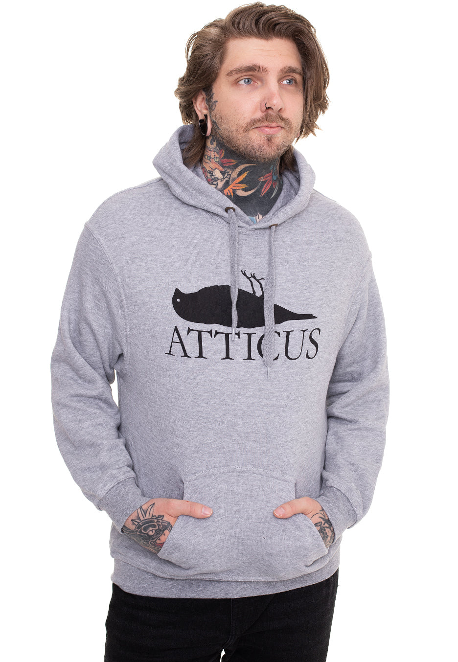 Atticus - Brand Logo Heather Grey - Hoodie | Men-Image