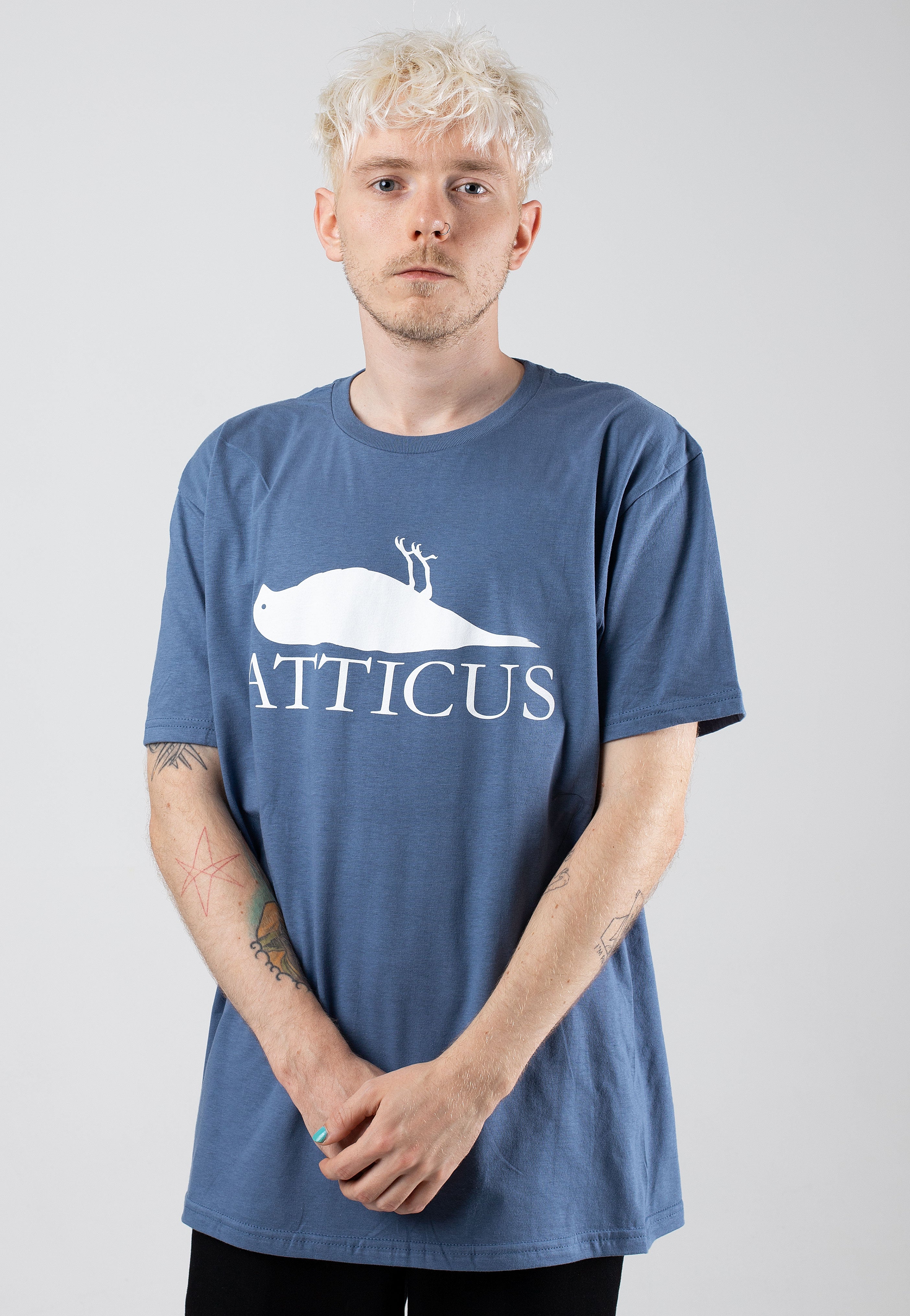 Atticus - Brand Logo Indigo Blue - T-Shirt | Men-Image