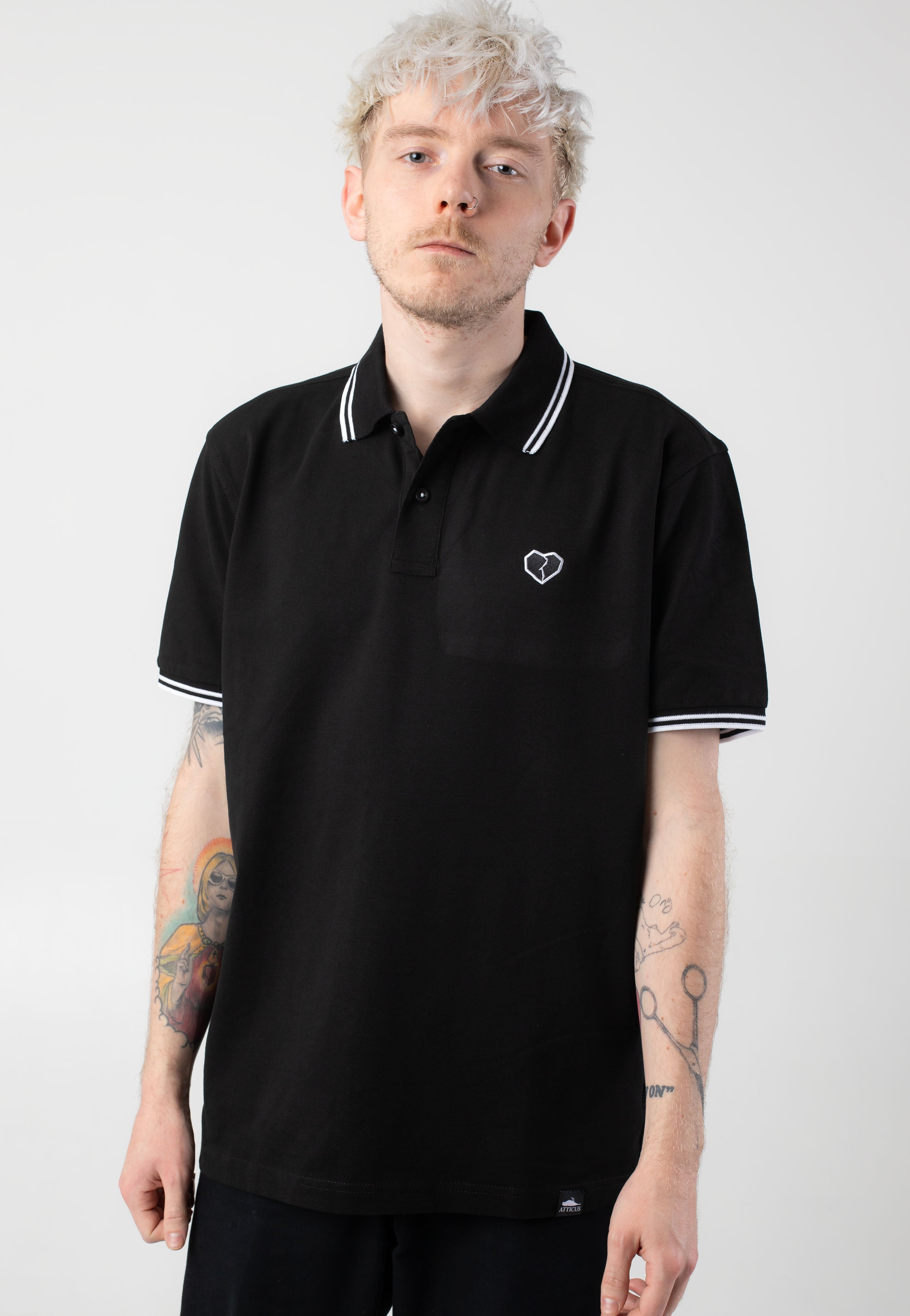 Atticus - Broken Heart Black/White - Polo | Men-Image