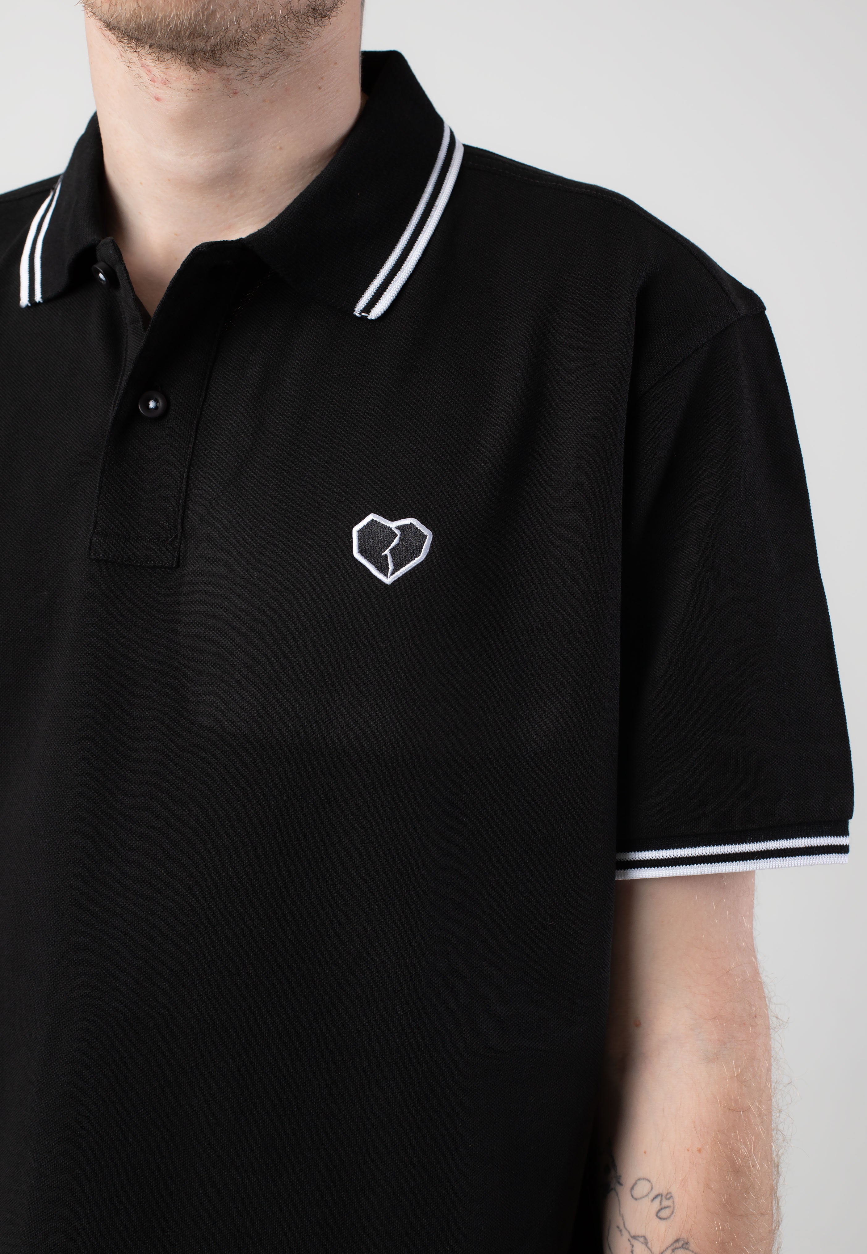 Atticus - Broken Heart Black/White - Polo | Men-Image