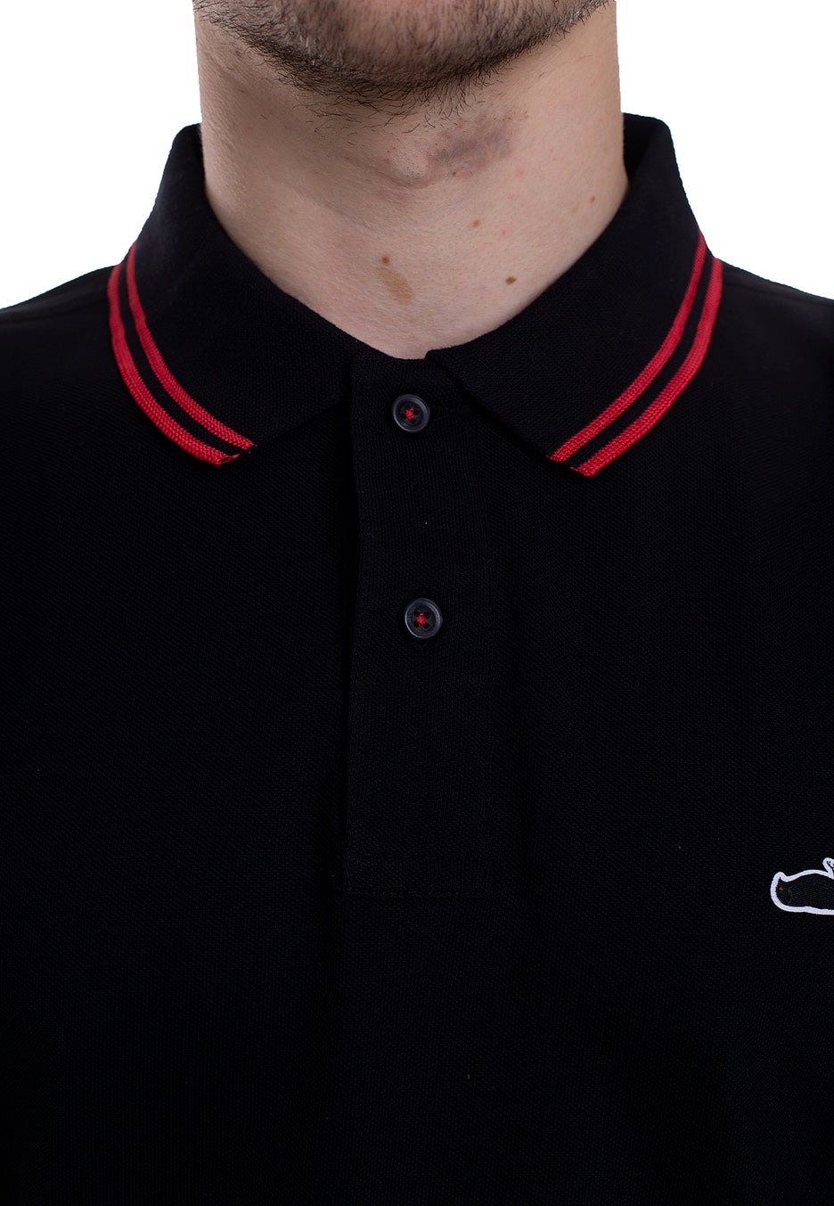 Atticus - Classic Tipped Black/Red - Polo | Men-Image