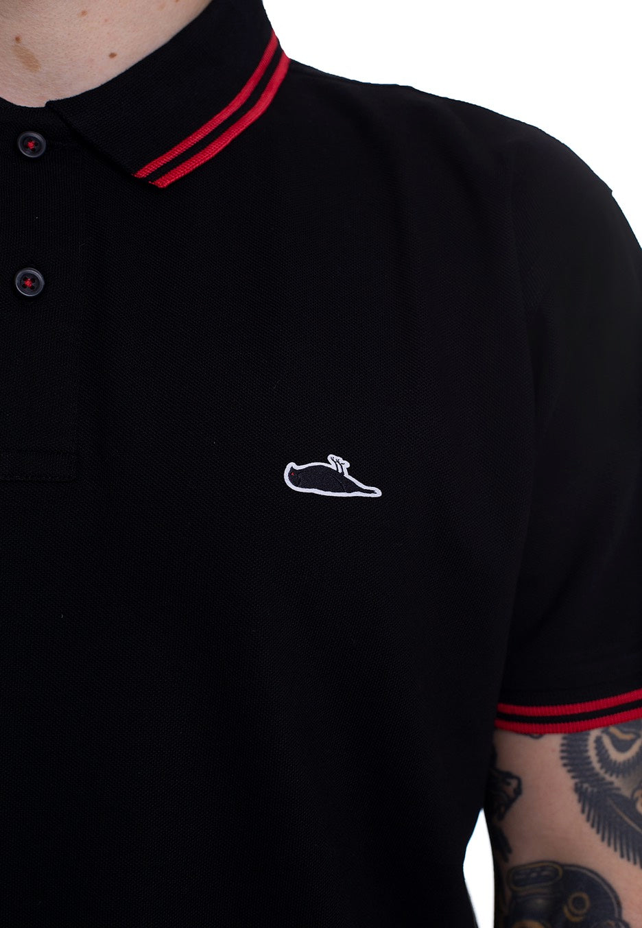 Atticus - Classic Tipped Black/Red - Polo | Men-Image