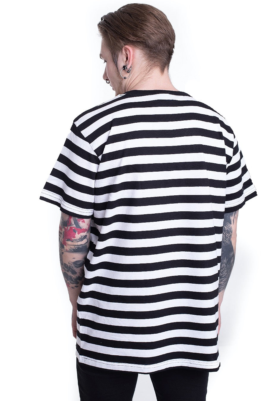 Atticus - Frame Stripe Black/White - T-Shirt | Men-Image