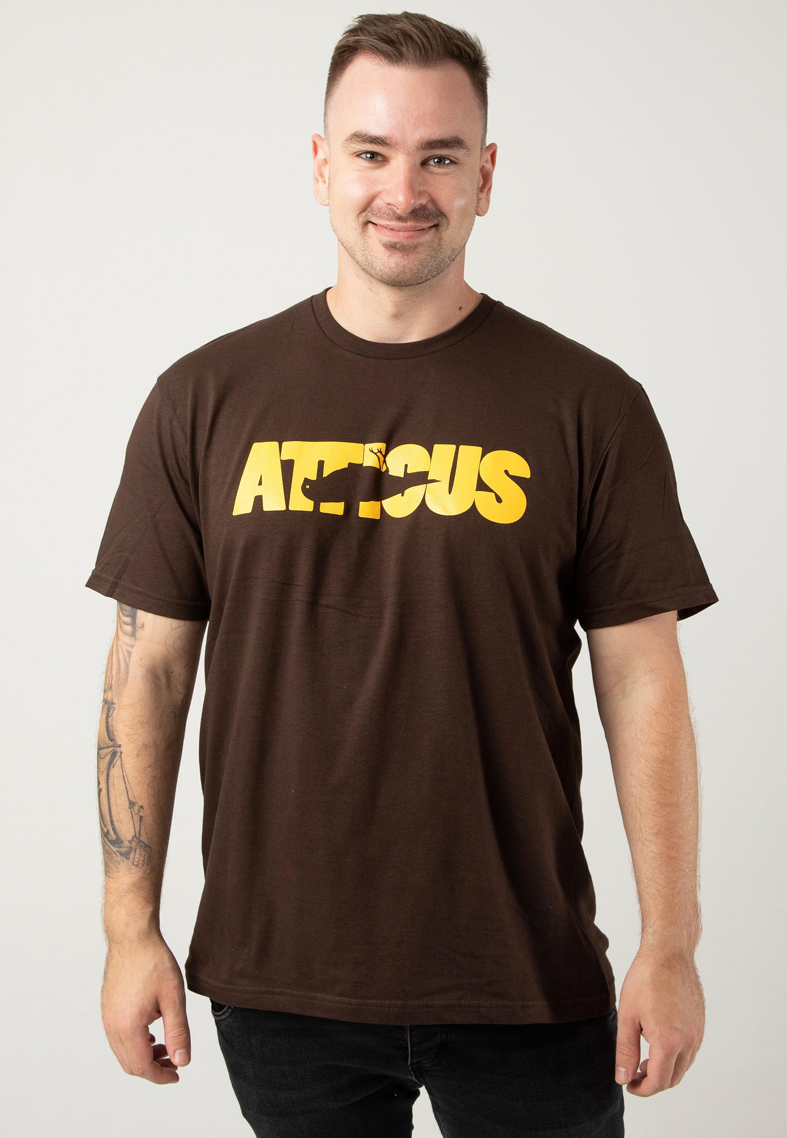 Atticus - Front Dark Chocolate - T-Shirt | Men-Image