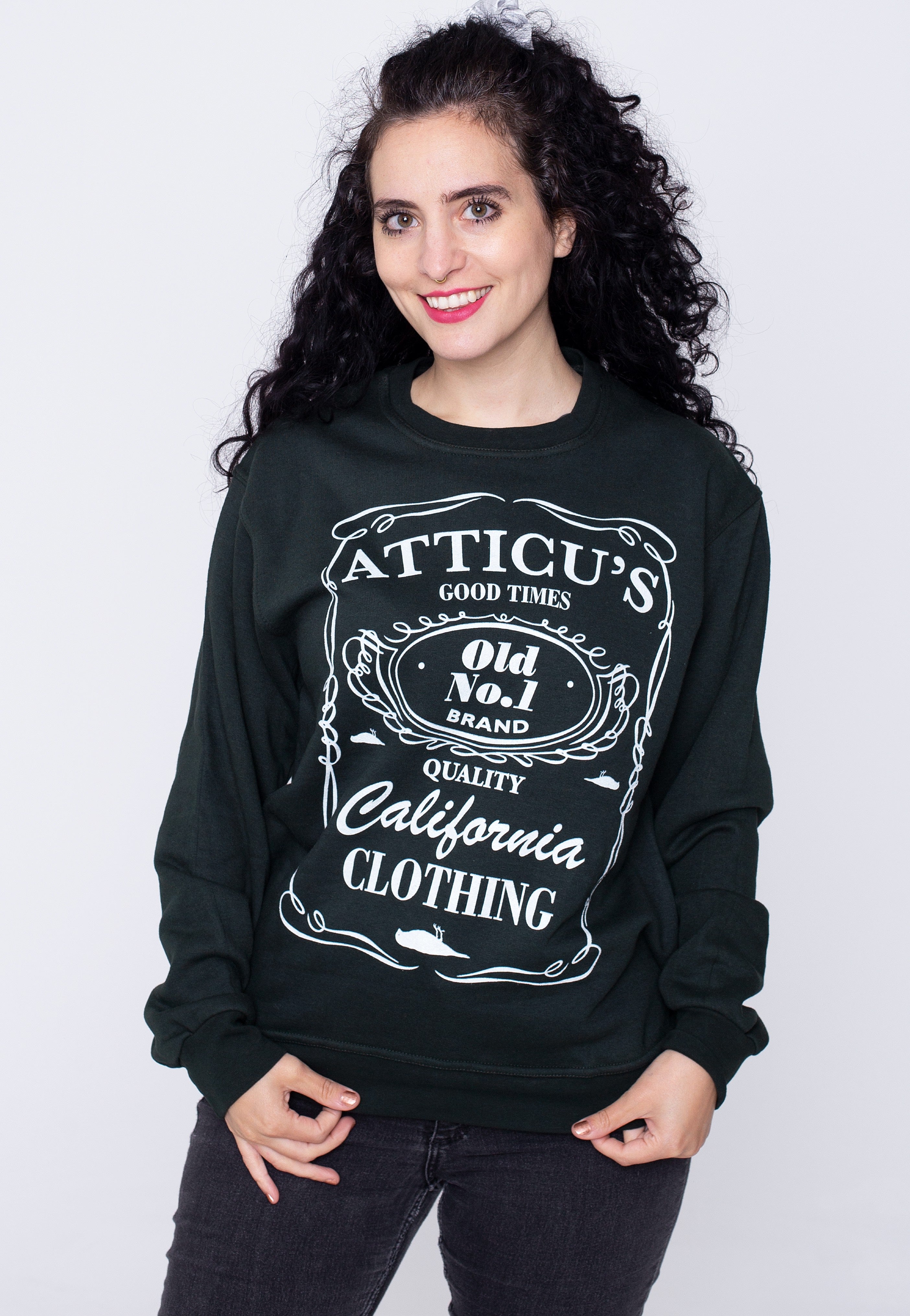 Atticus - Good Times Crewneck Hunter Green - Sweater | Women-Image