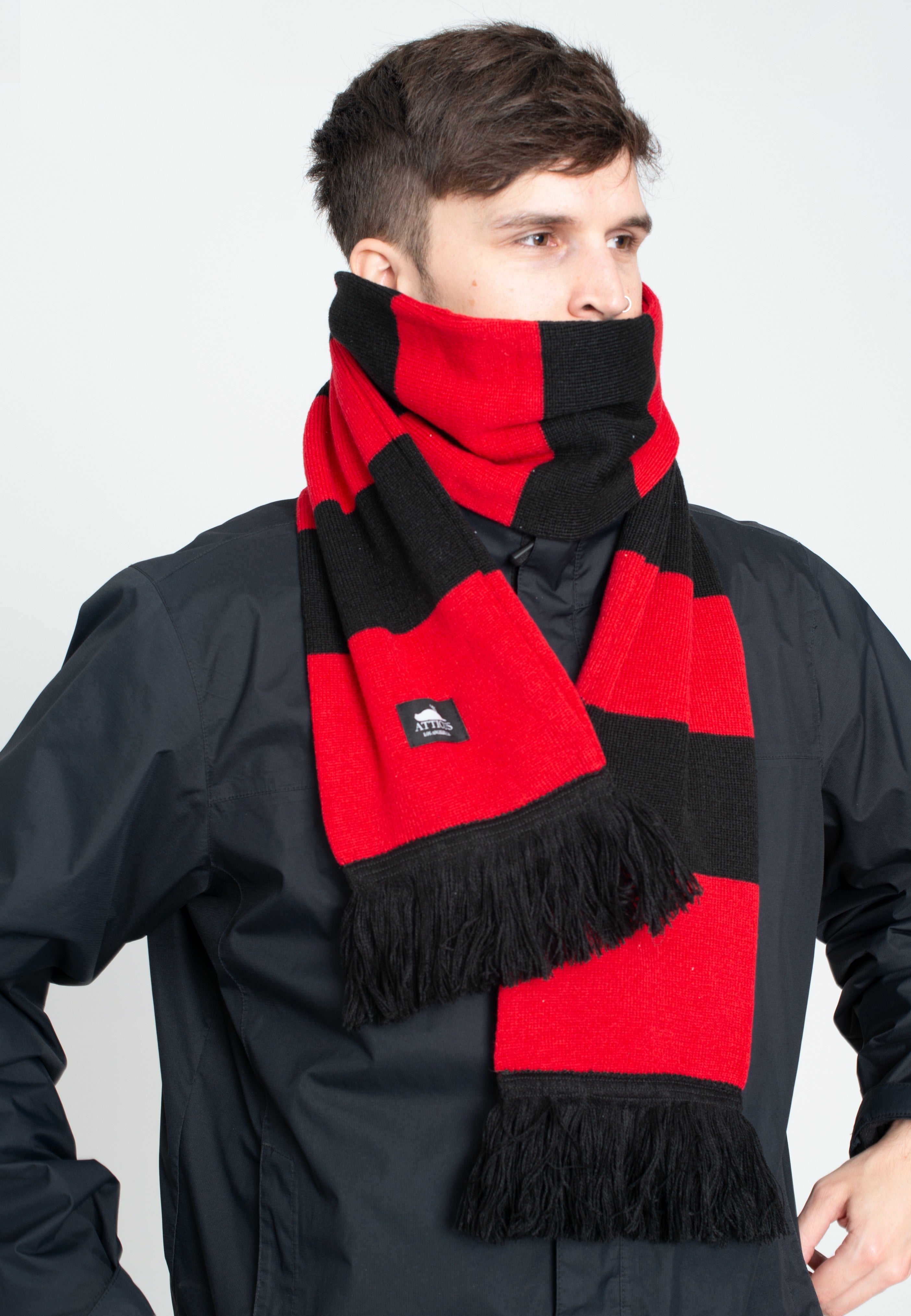 Atticus - Huston Black/Red - Scarf | Neutral-Image