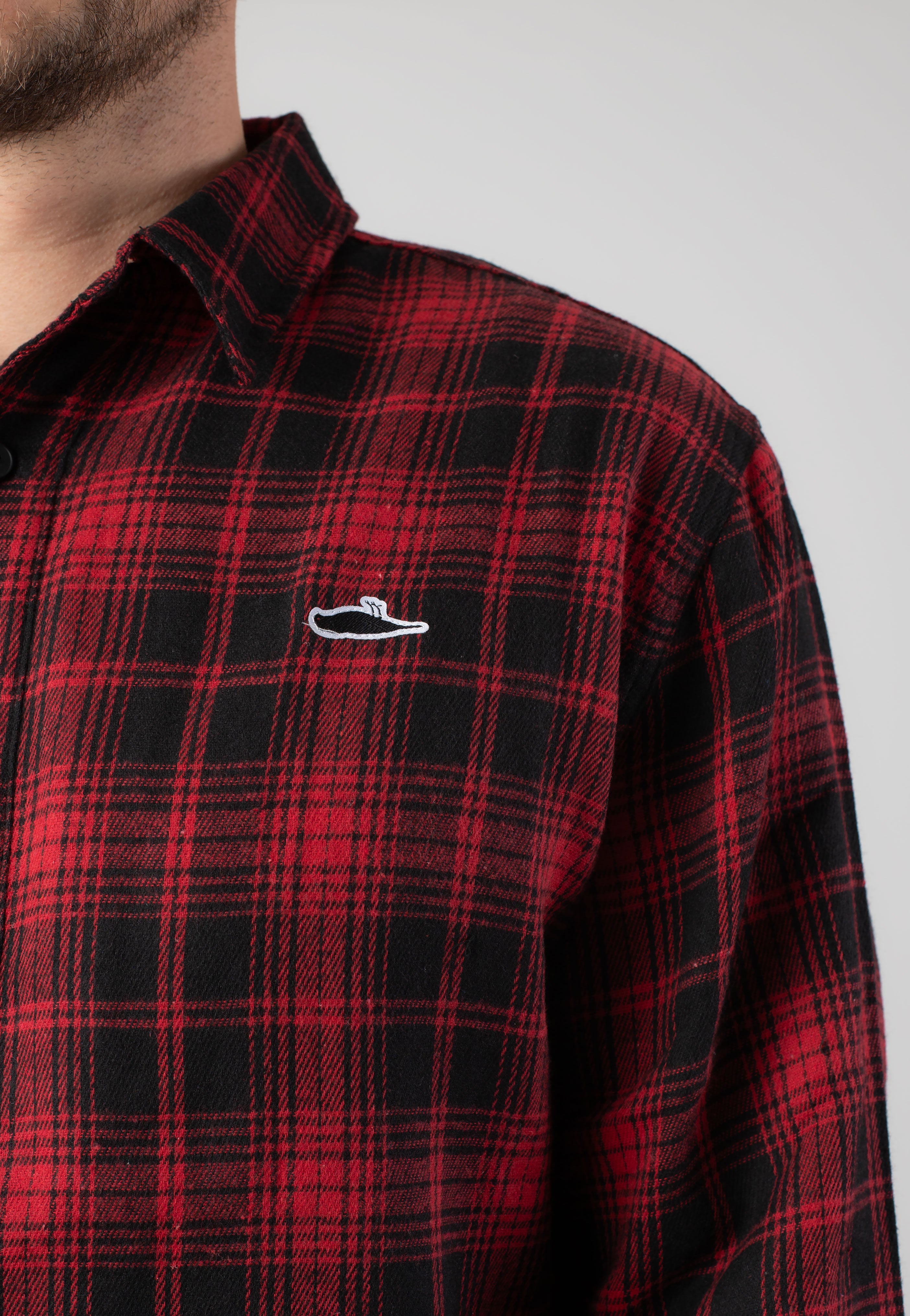 Atticus - Jack Flannel Black/Red - Shirt | Men-Image