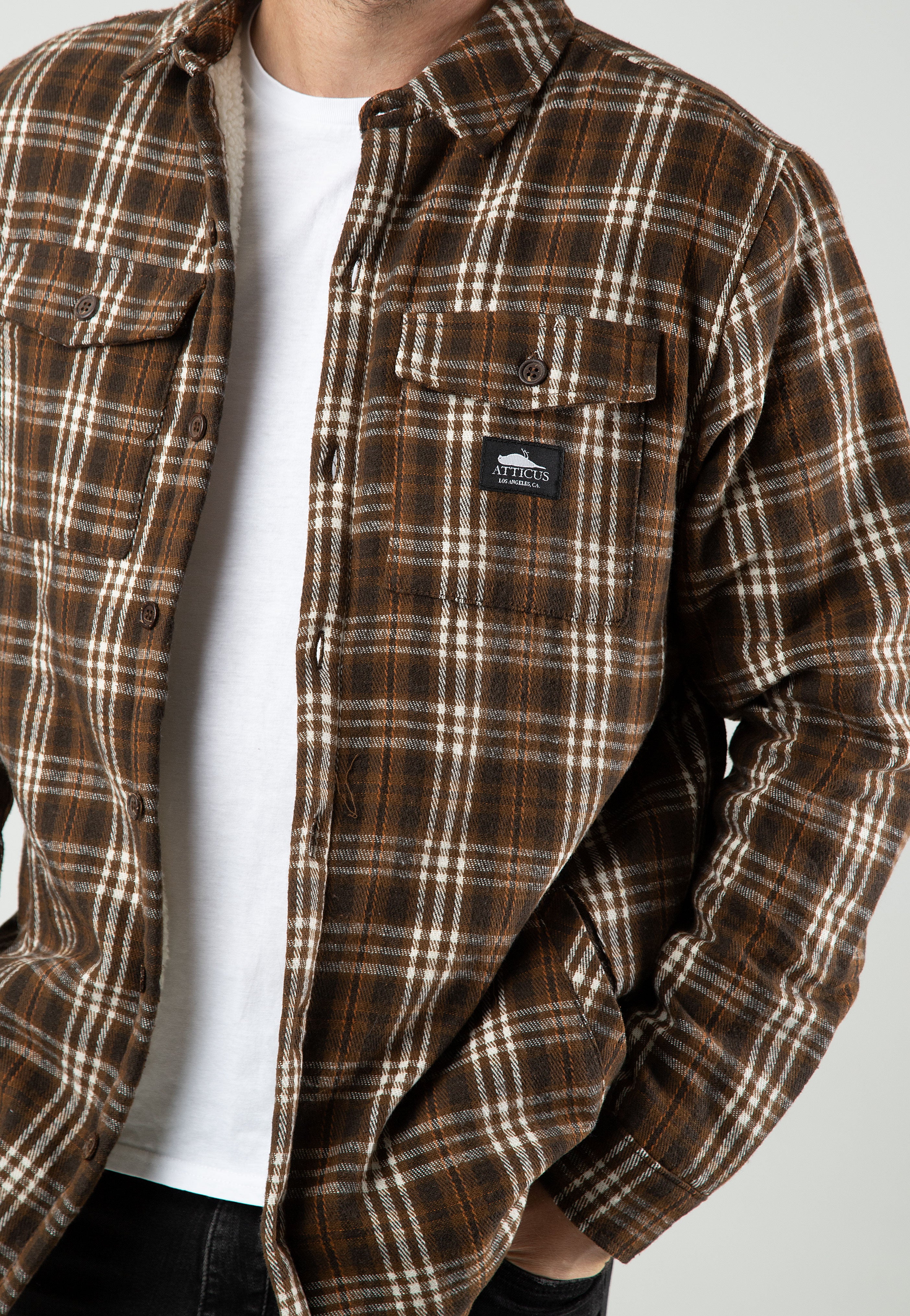 Atticus - Jeremy Flannel Brown - Jacket | Men-Image