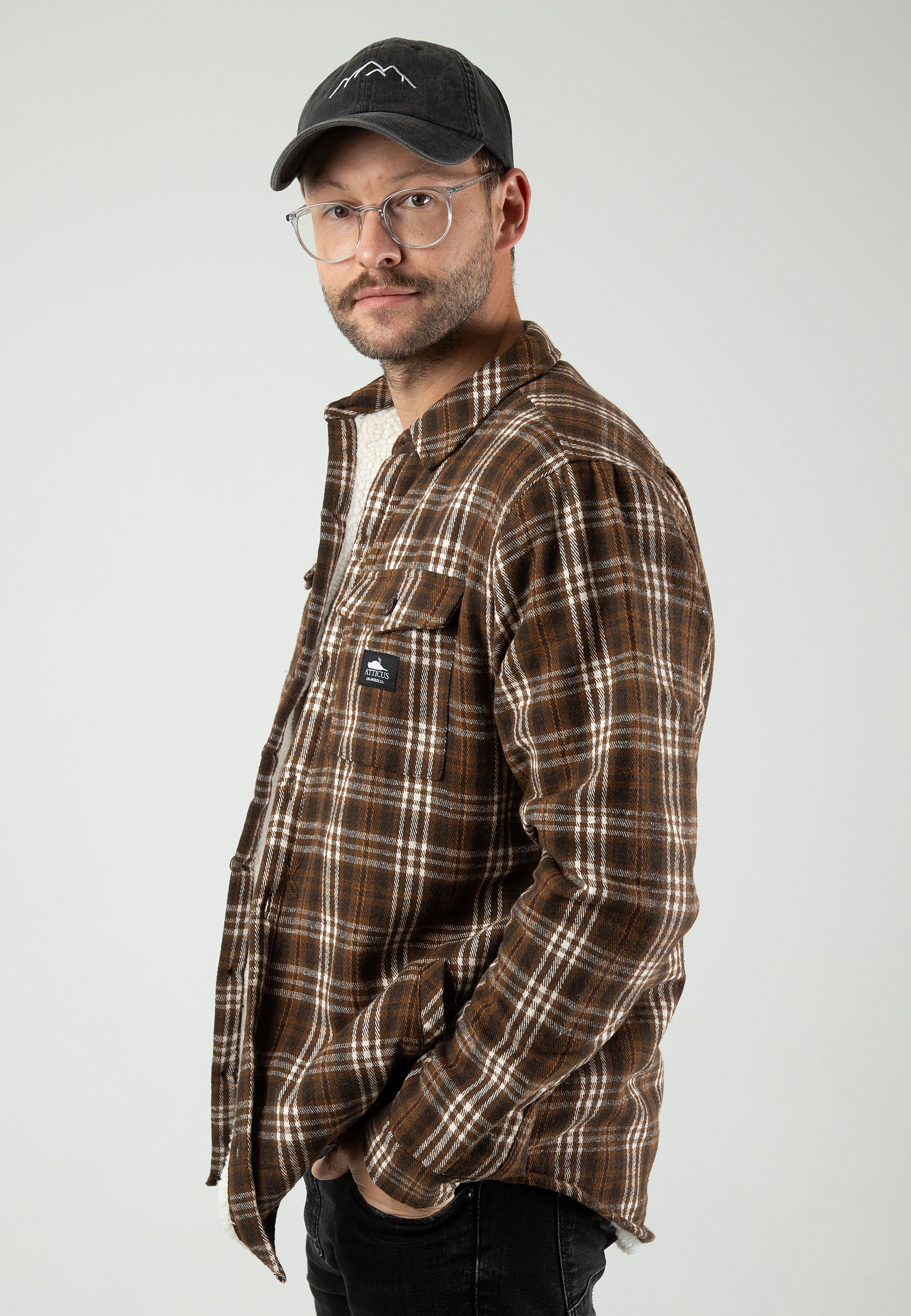 Atticus - Jeremy Flannel Brown - Jacket | Men-Image