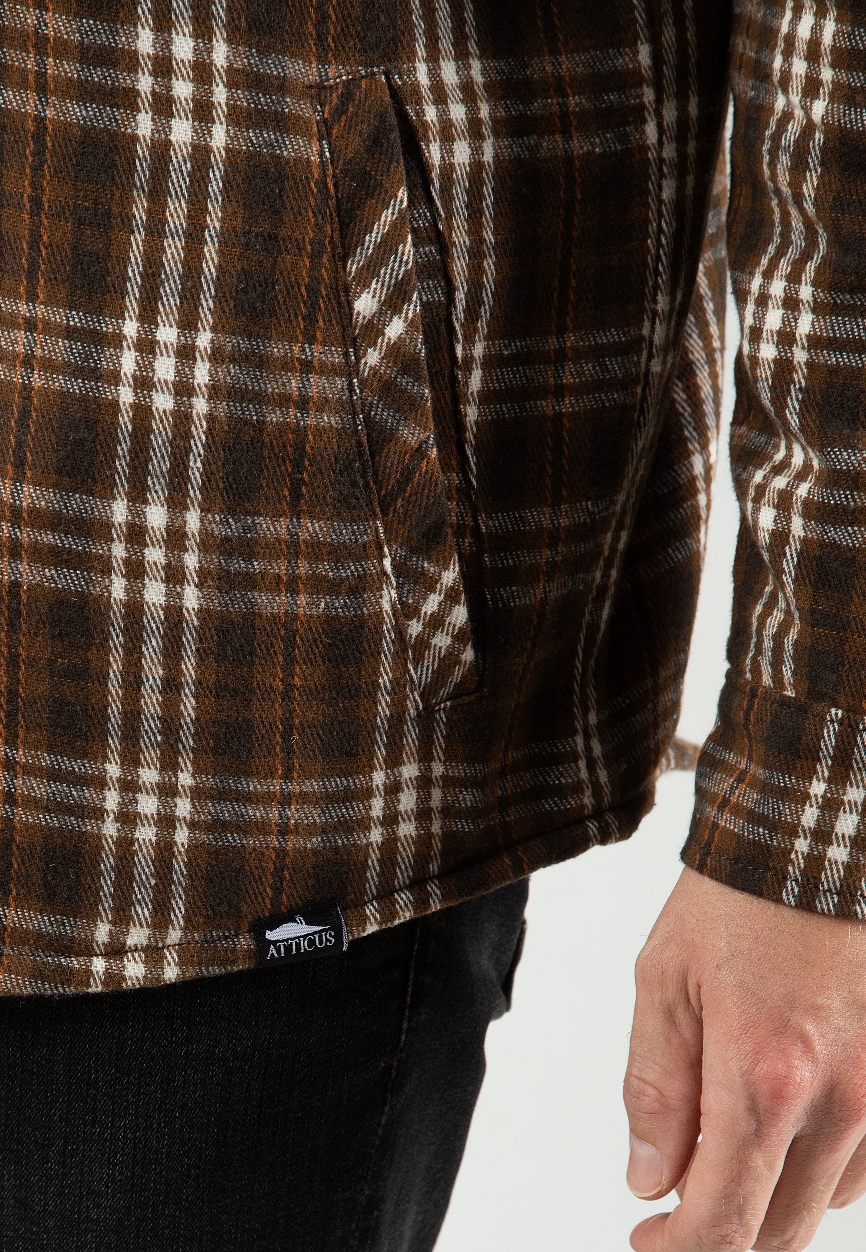 Atticus - Jeremy Flannel Brown - Jacket | Men-Image