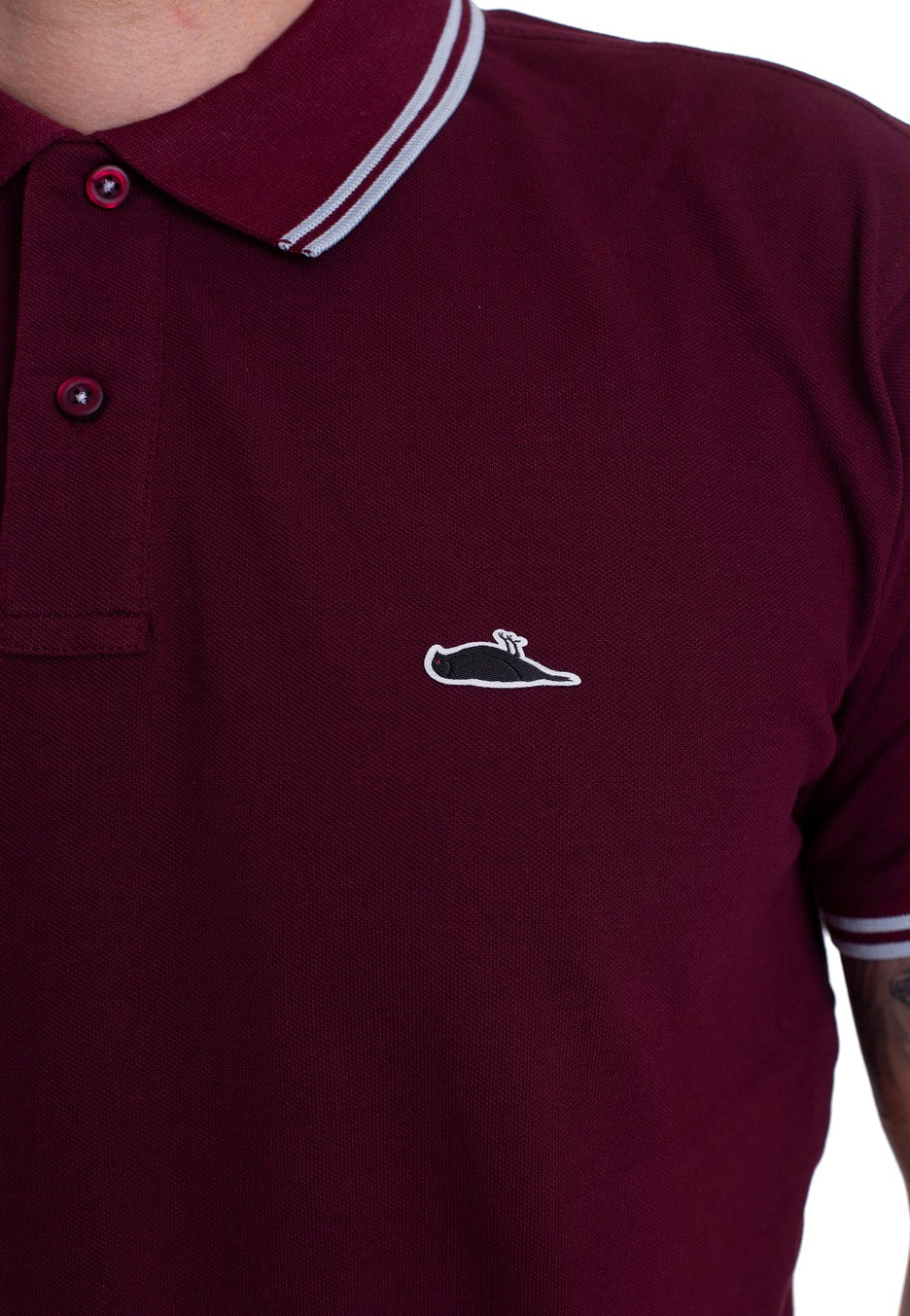 Atticus - Classic Tipped Burgundy/Sky - Polo | Men-Image