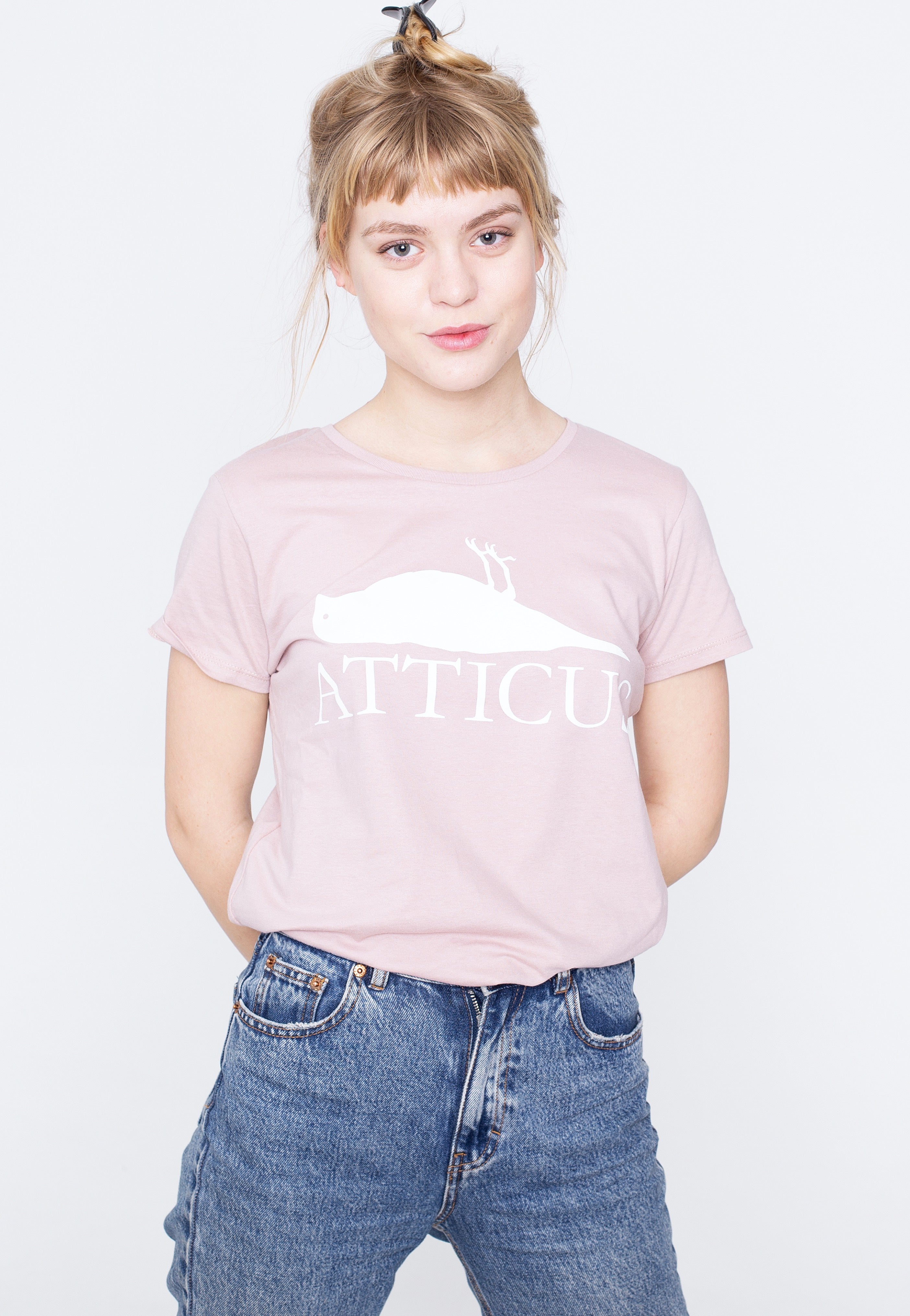 Atticus - Womens Brand Logo Basic Pink - T-Shirt | Women-Image