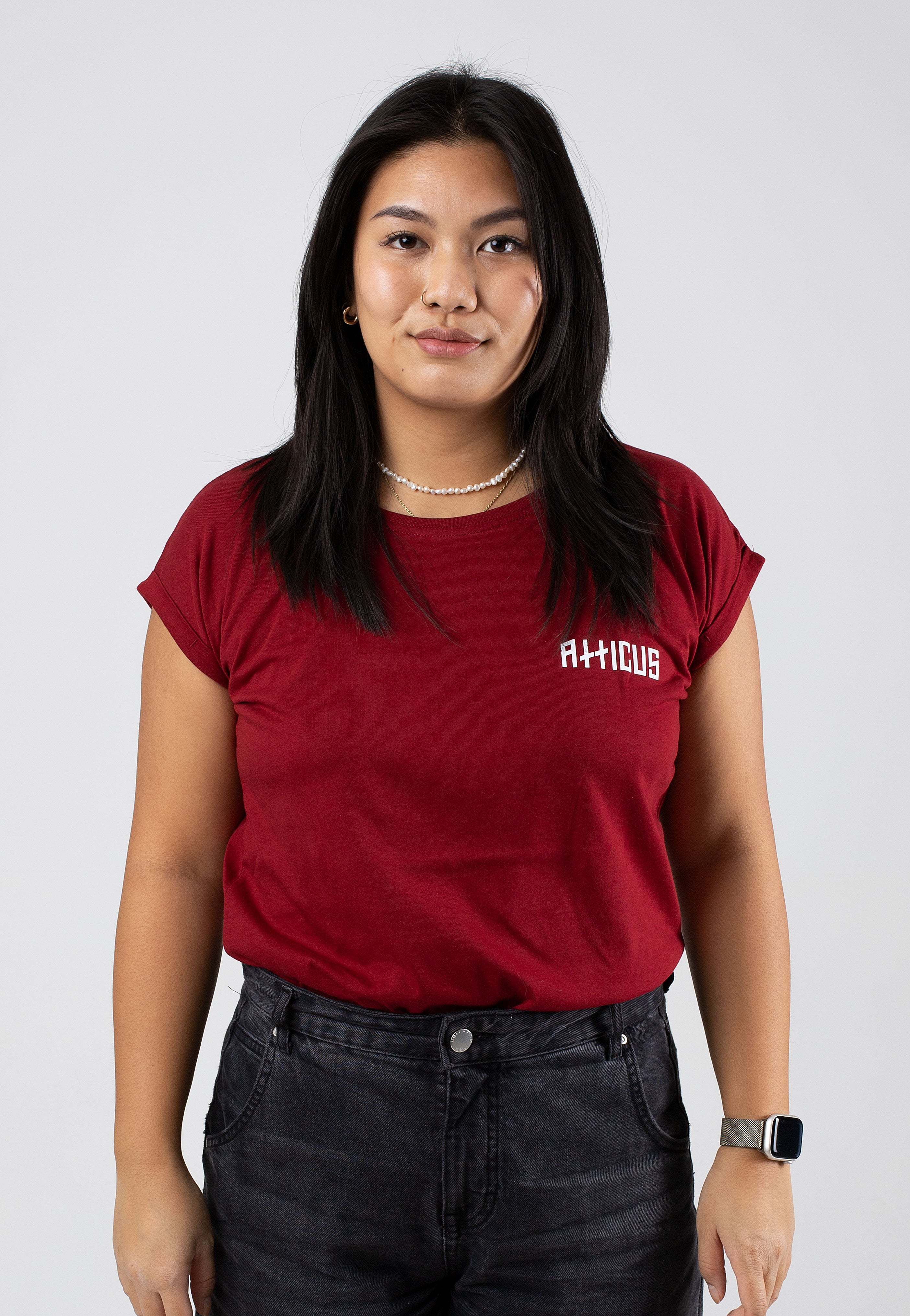 Atticus - Womens Slant Burgundy - T-Shirt | Women-Image