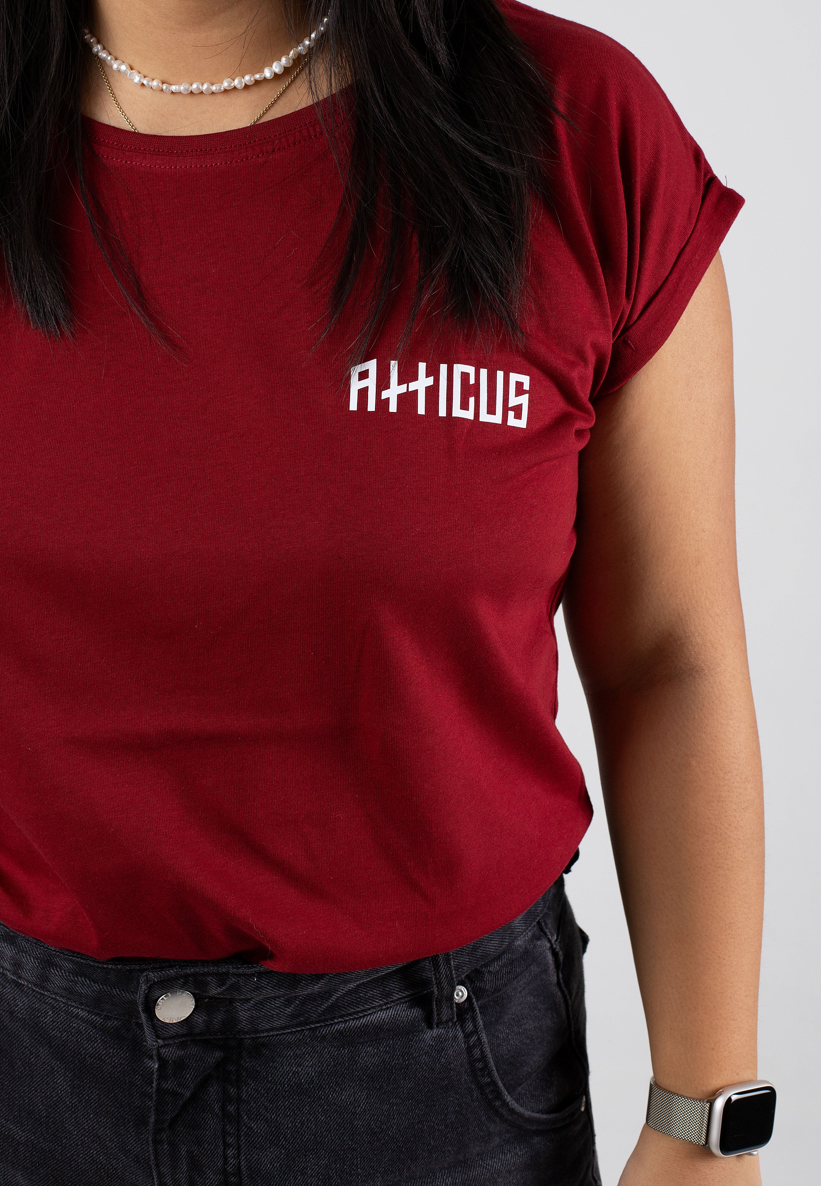 Atticus - Womens Slant Burgundy - T-Shirt | Women-Image