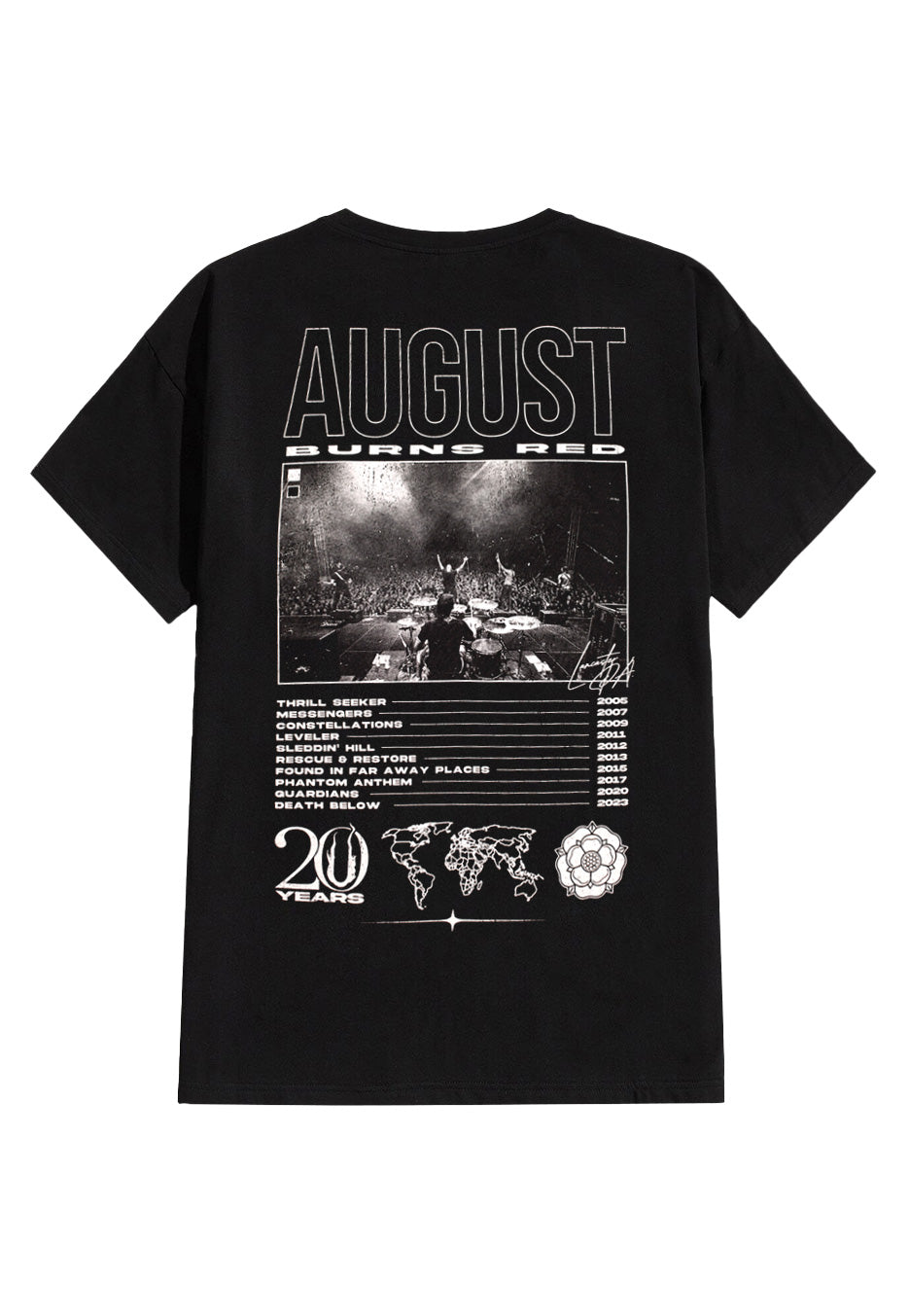 August Burns Red - 20 Years Album Titles - T-Shirt | Neutral-Image