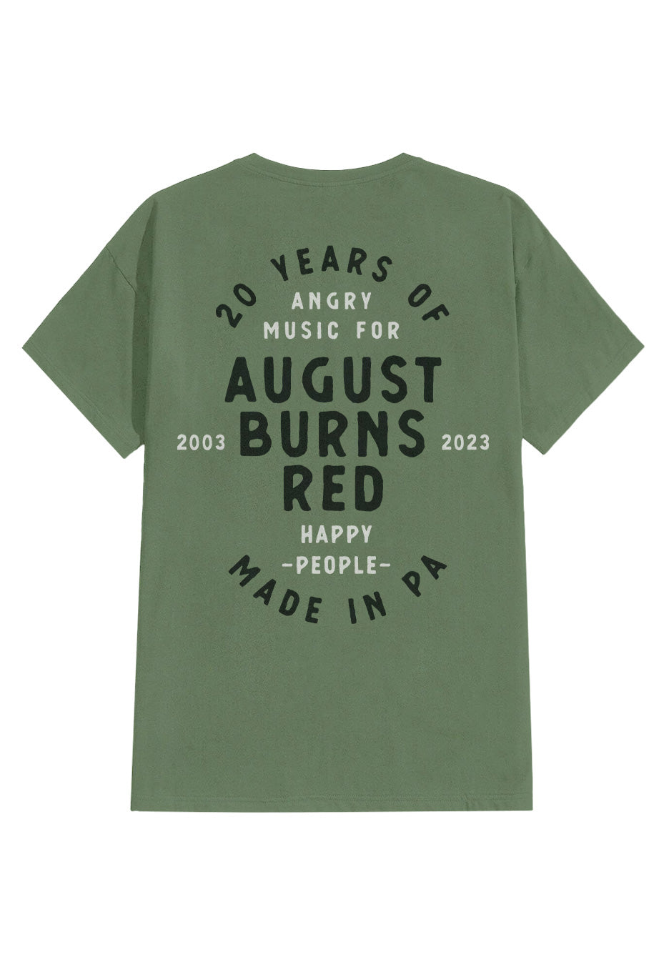 August Burns Red - 20 Years Angry Music Military Green - T-Shirt | Neutral-Image