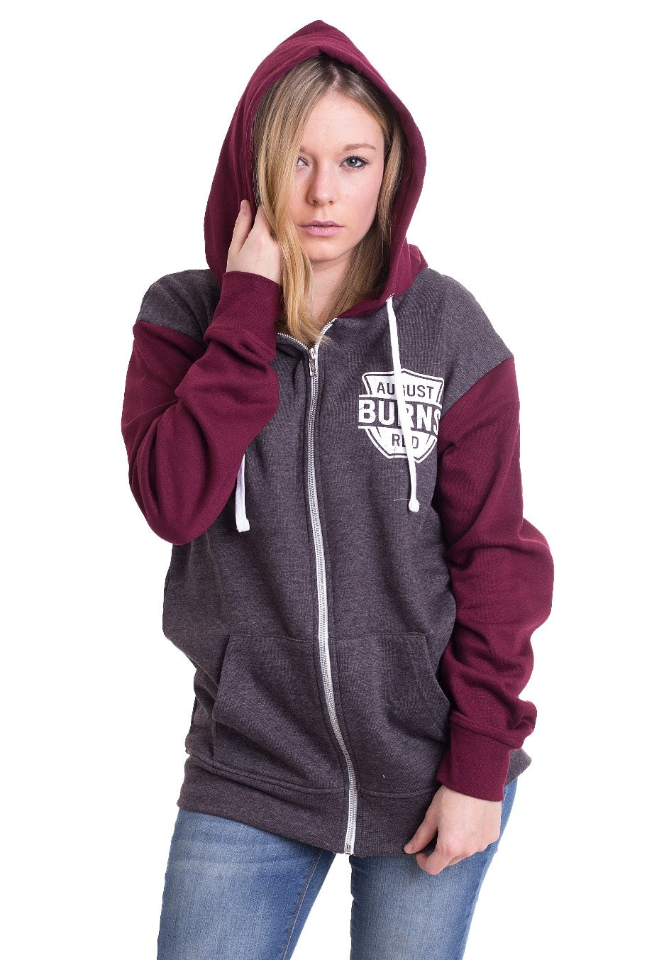 August Burns Red - Angry Music Charcoal/Burgundy - Zipper | Women-Image