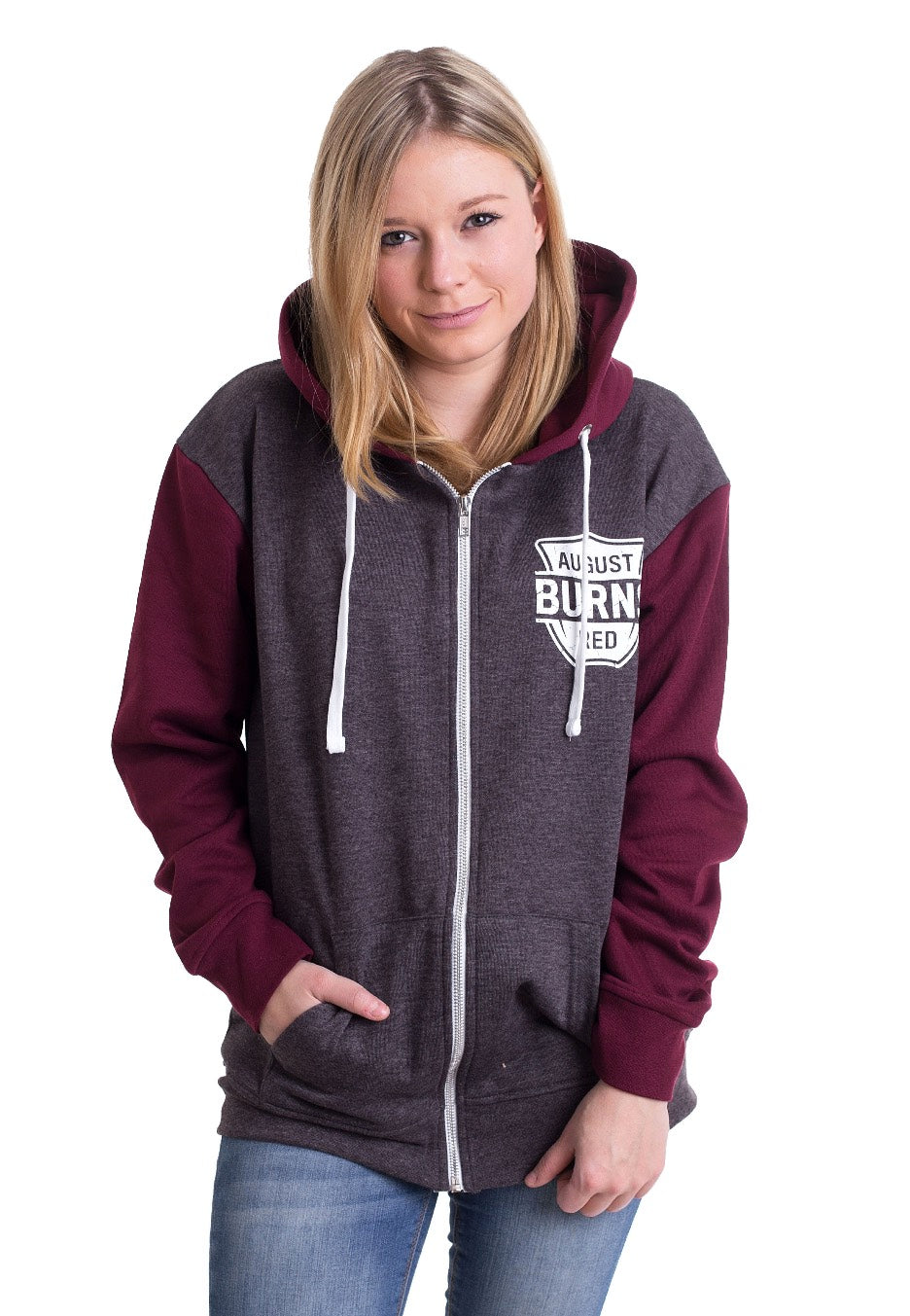 August Burns Red - Angry Music Charcoal/Burgundy - Zipper | Women-Image