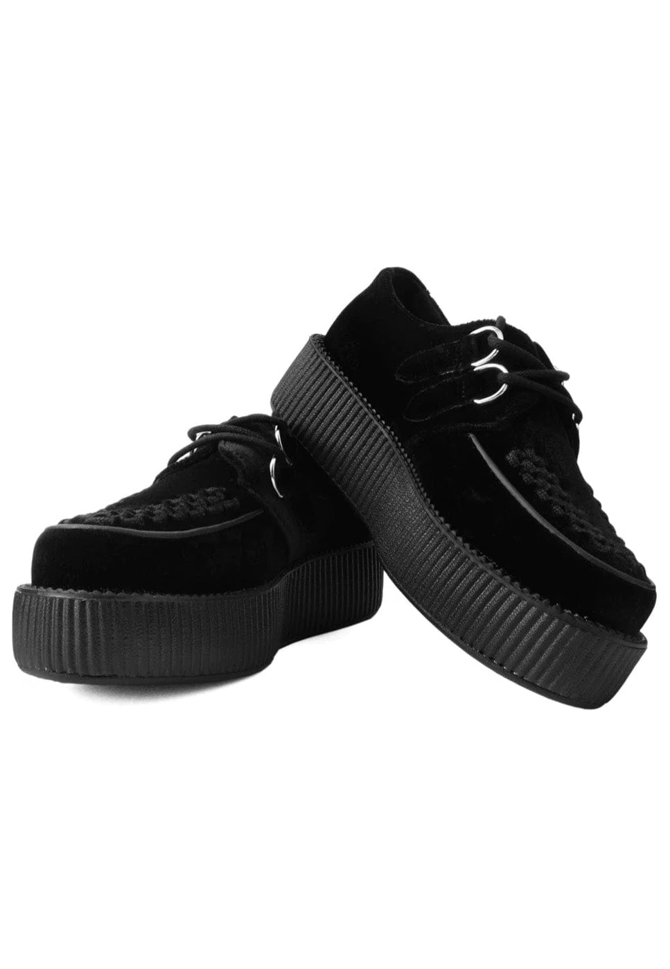 T.U.K. - Viva Mondo Creeper Black Velvet - Girl Shoes | Women-Image