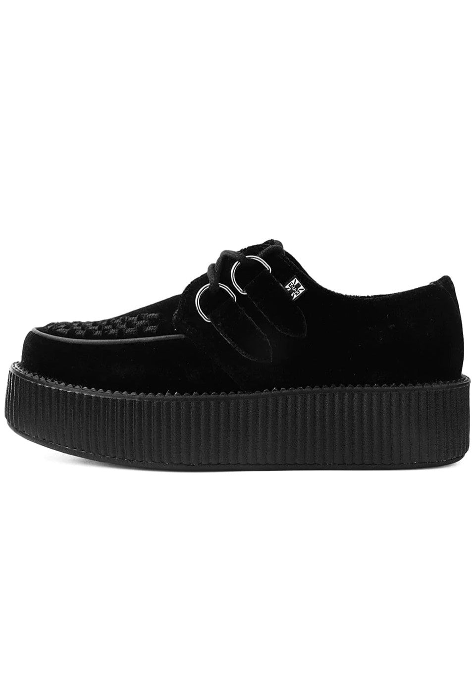 T.U.K. - Viva Mondo Creeper Black Velvet - Girl Shoes | Women-Image