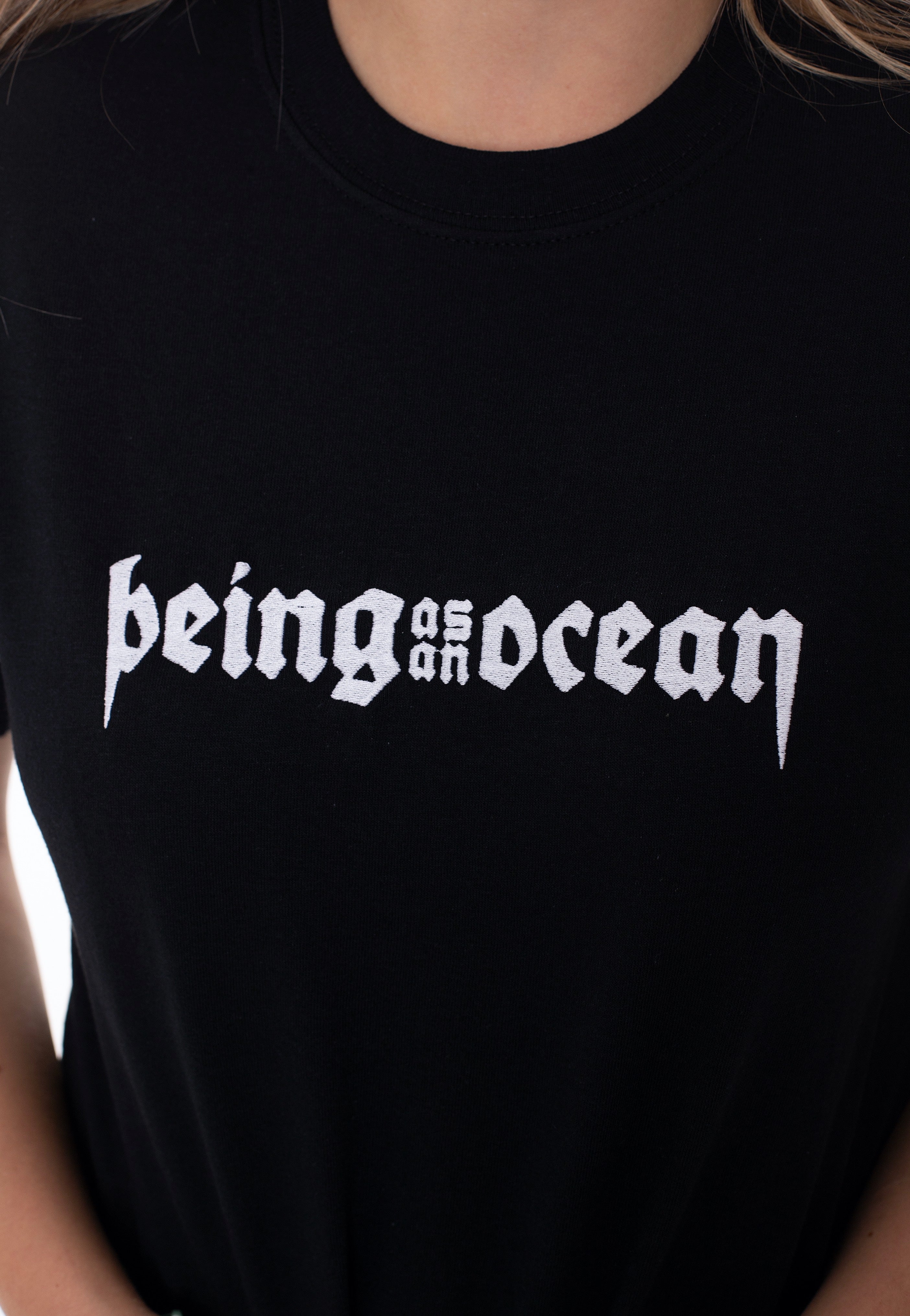 Being As An Ocean - Skeleton Roses Embroidered - T-Shirt | Women-Image