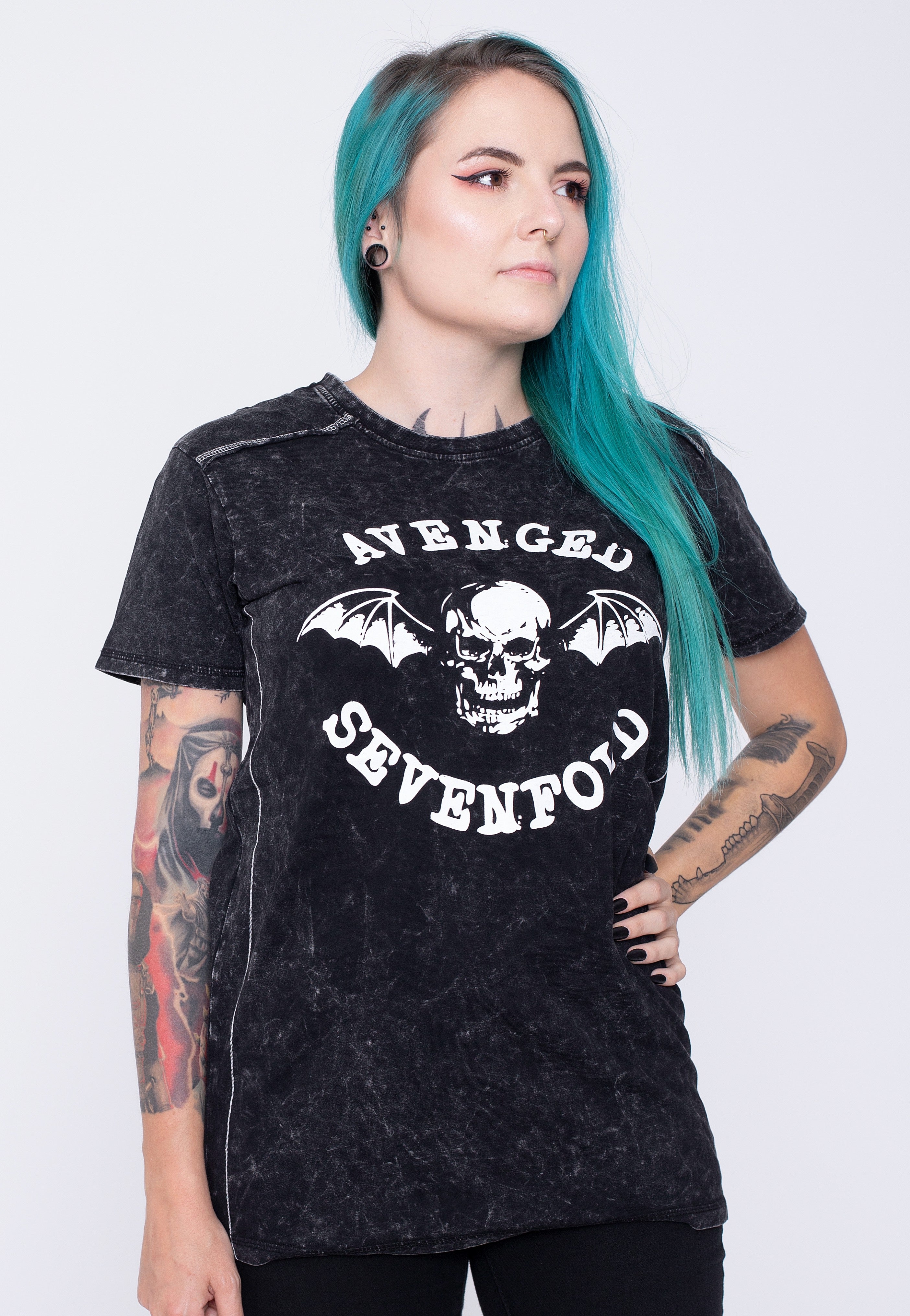 Avenged Sevenfold - Logo Snow Wash - T-Shirt | Women-Image