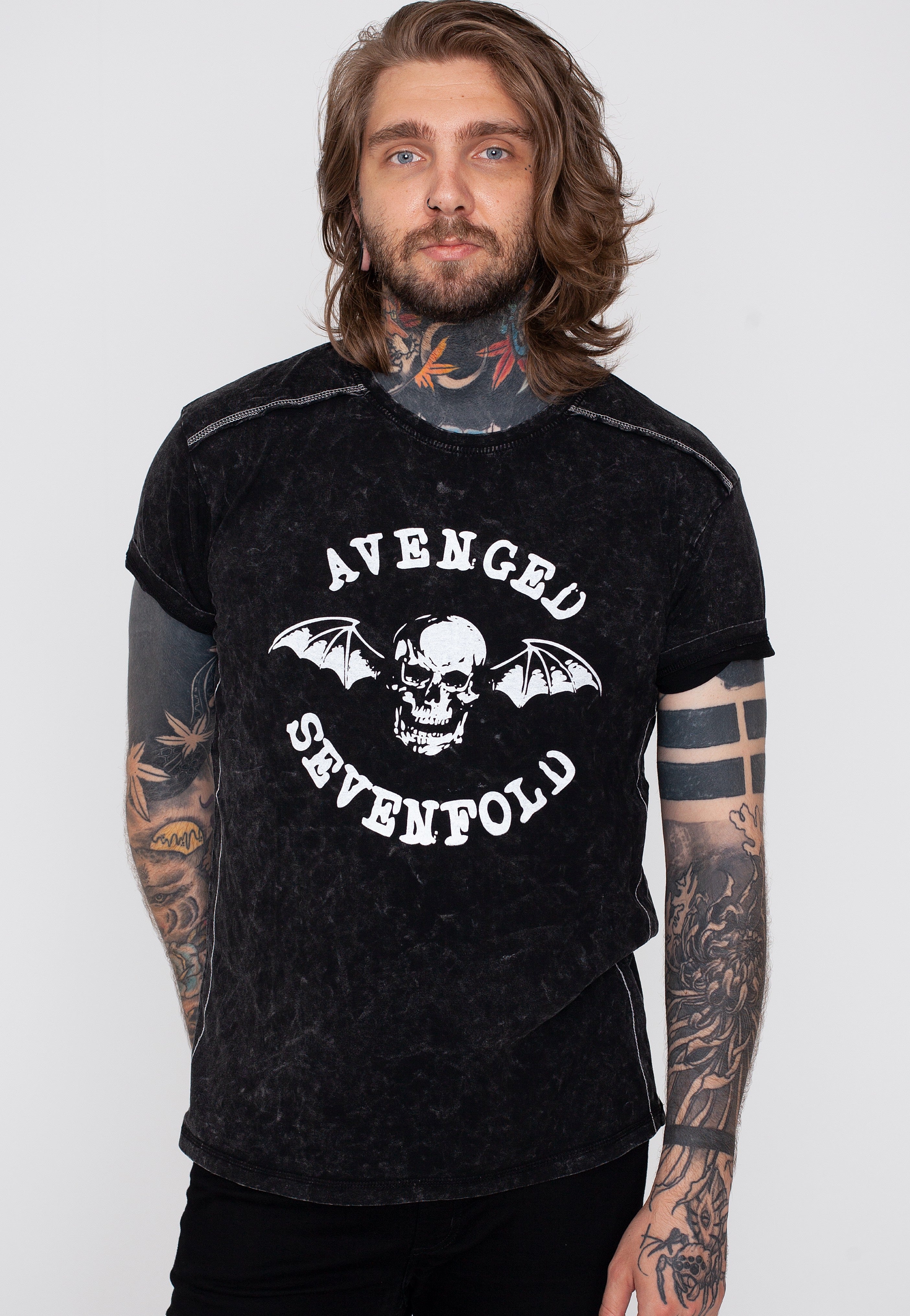 Avenged Sevenfold - Logo Snow Wash - T-Shirt | Men-Image