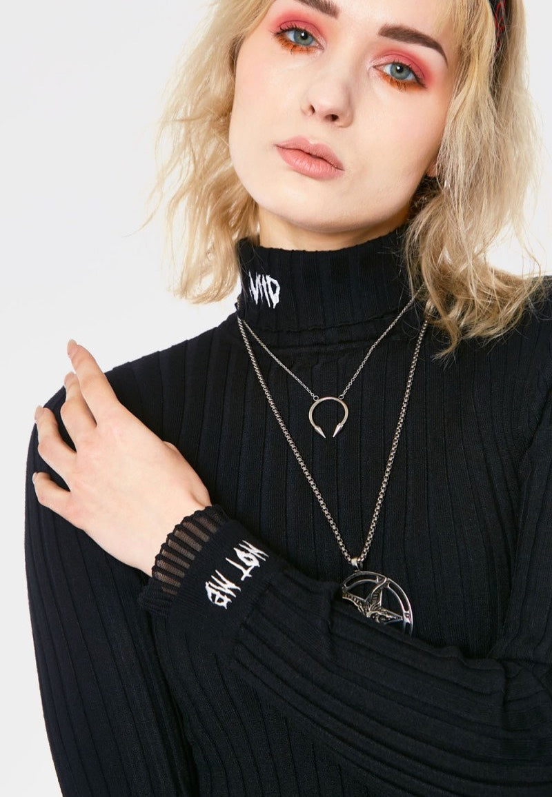 Jawbreaker - Avoid Turtle Neck Black - Sweater | Women-Image