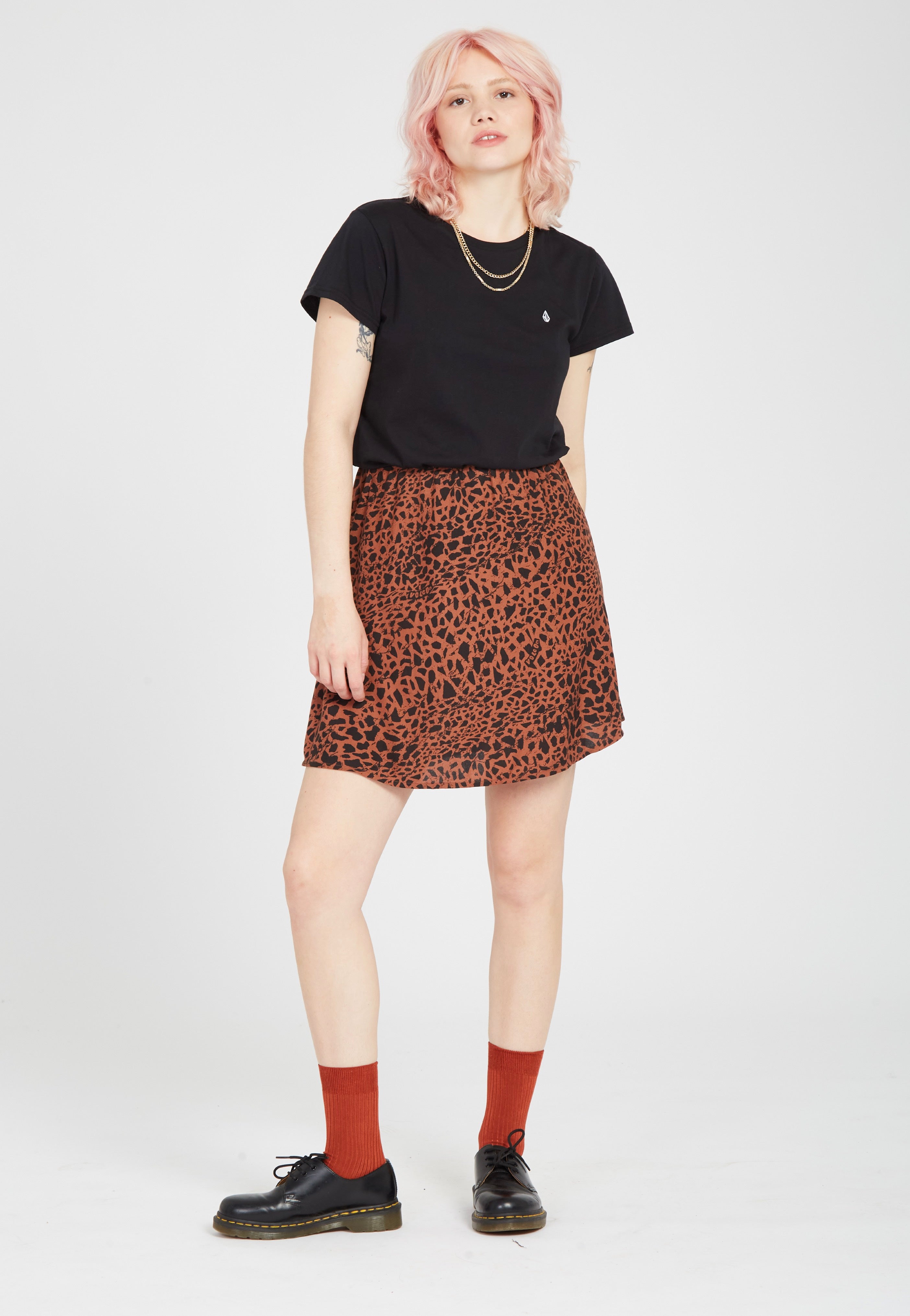 Volcom - Dino Tea Dark Clay - Skirt | Women-Image