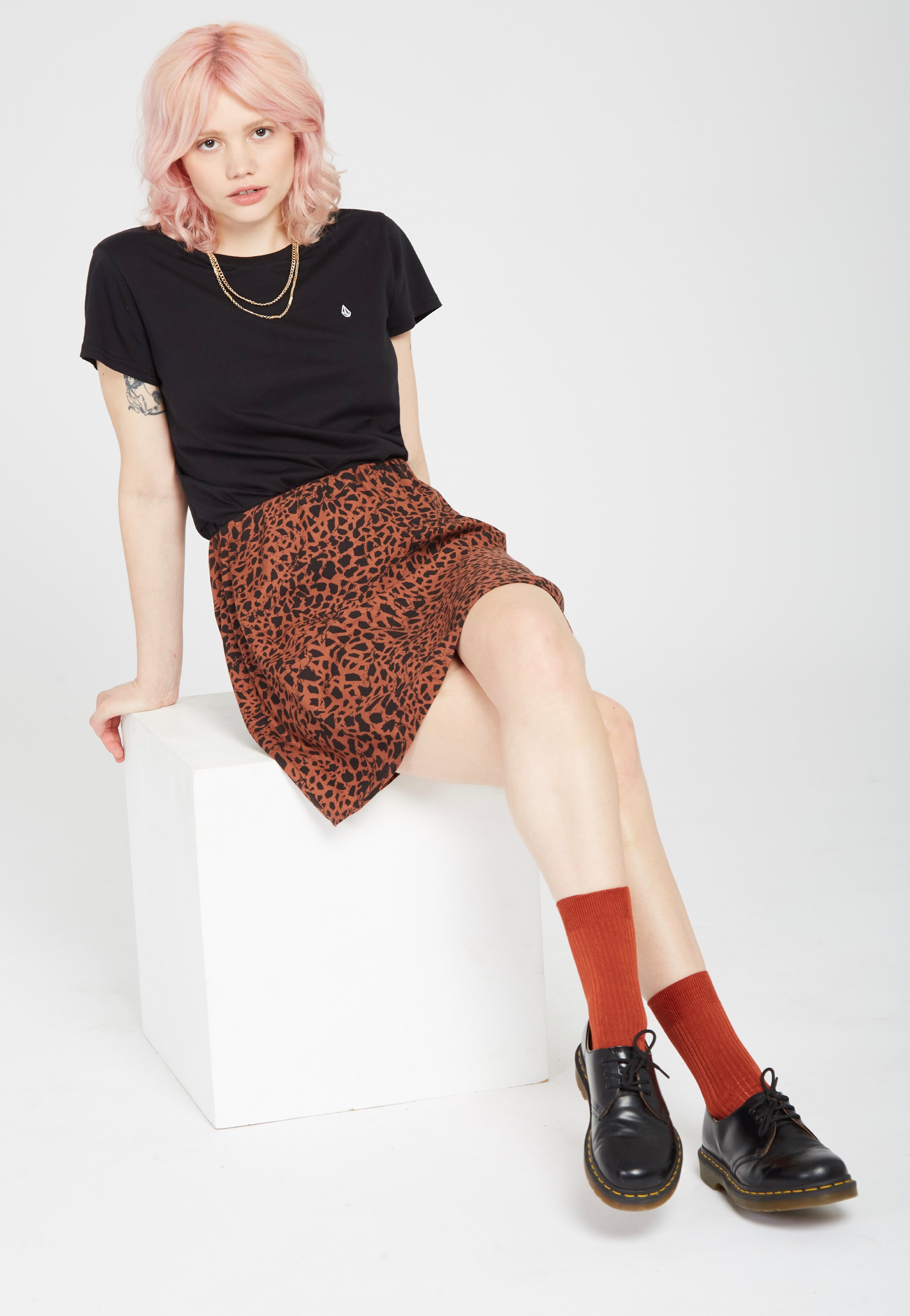 Volcom - Dino Tea Dark Clay - Skirt | Women-Image