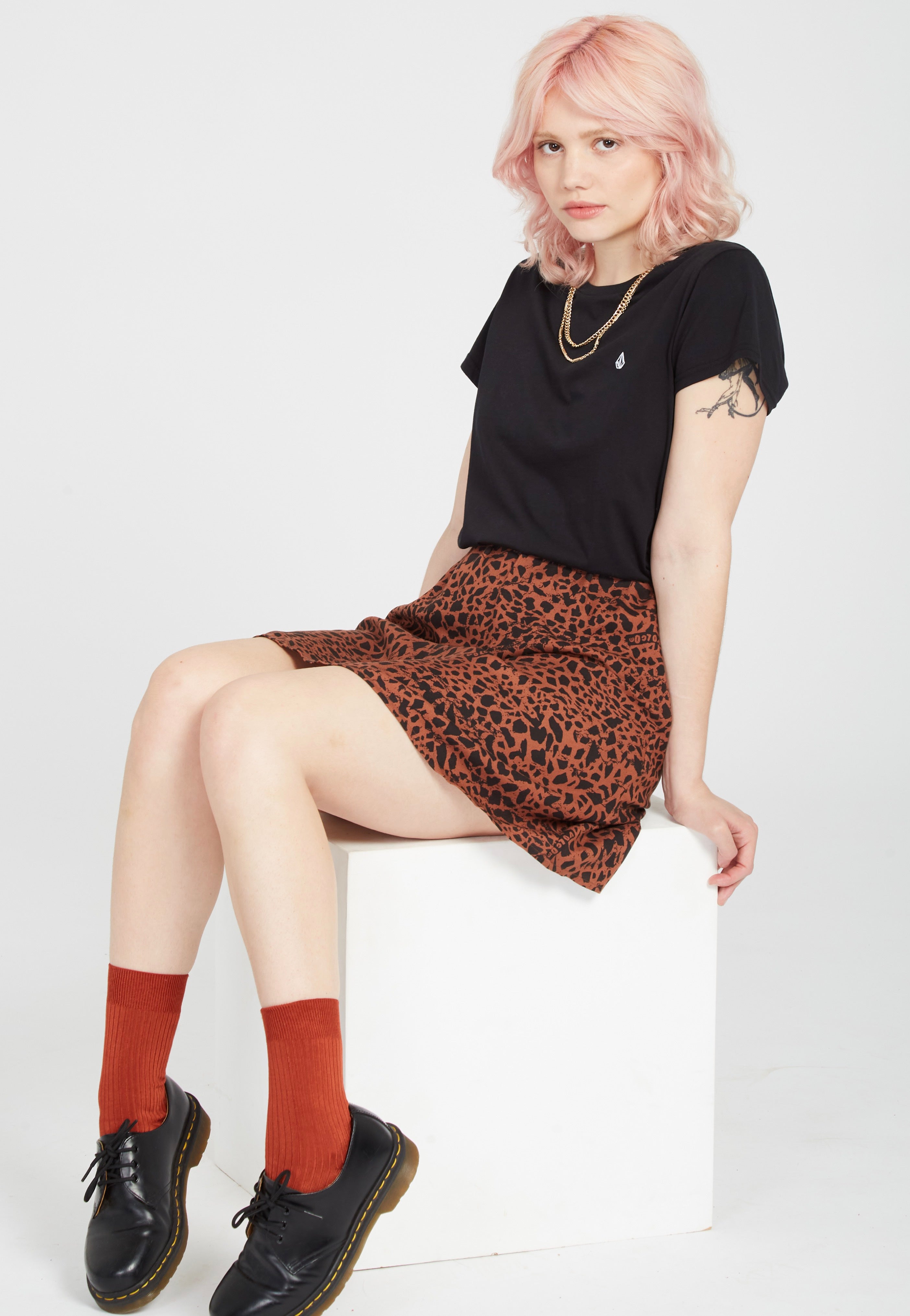 Volcom - Dino Tea Dark Clay - Skirt | Women-Image