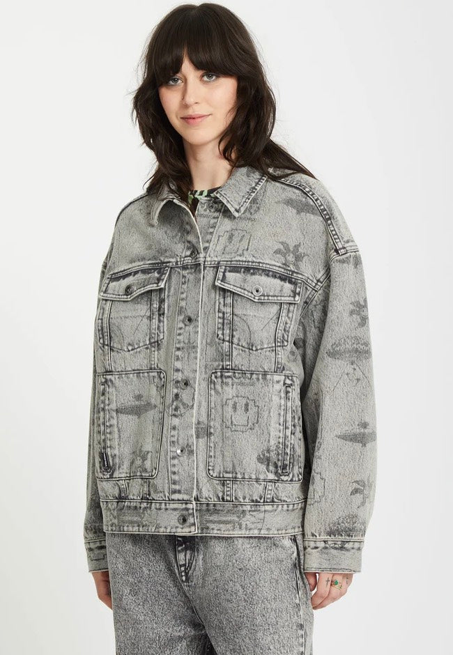 Volcom - Fa Filip Rygalski Grey Vintage - Jeans Jacket | Women-Image