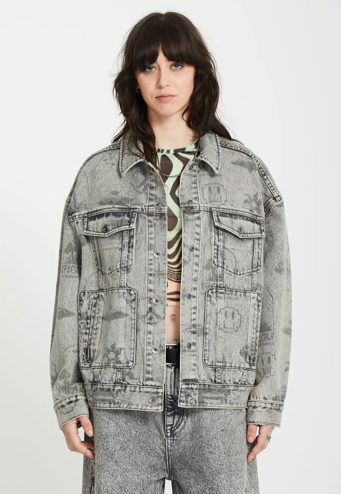 Volcom - Fa Filip Rygalski Grey Vintage - Jeans Jacket | Women-Image