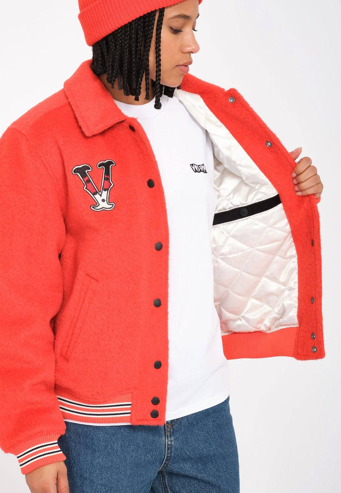 Volcom - Sickstone Bright Red - College Jacket | Women-Image