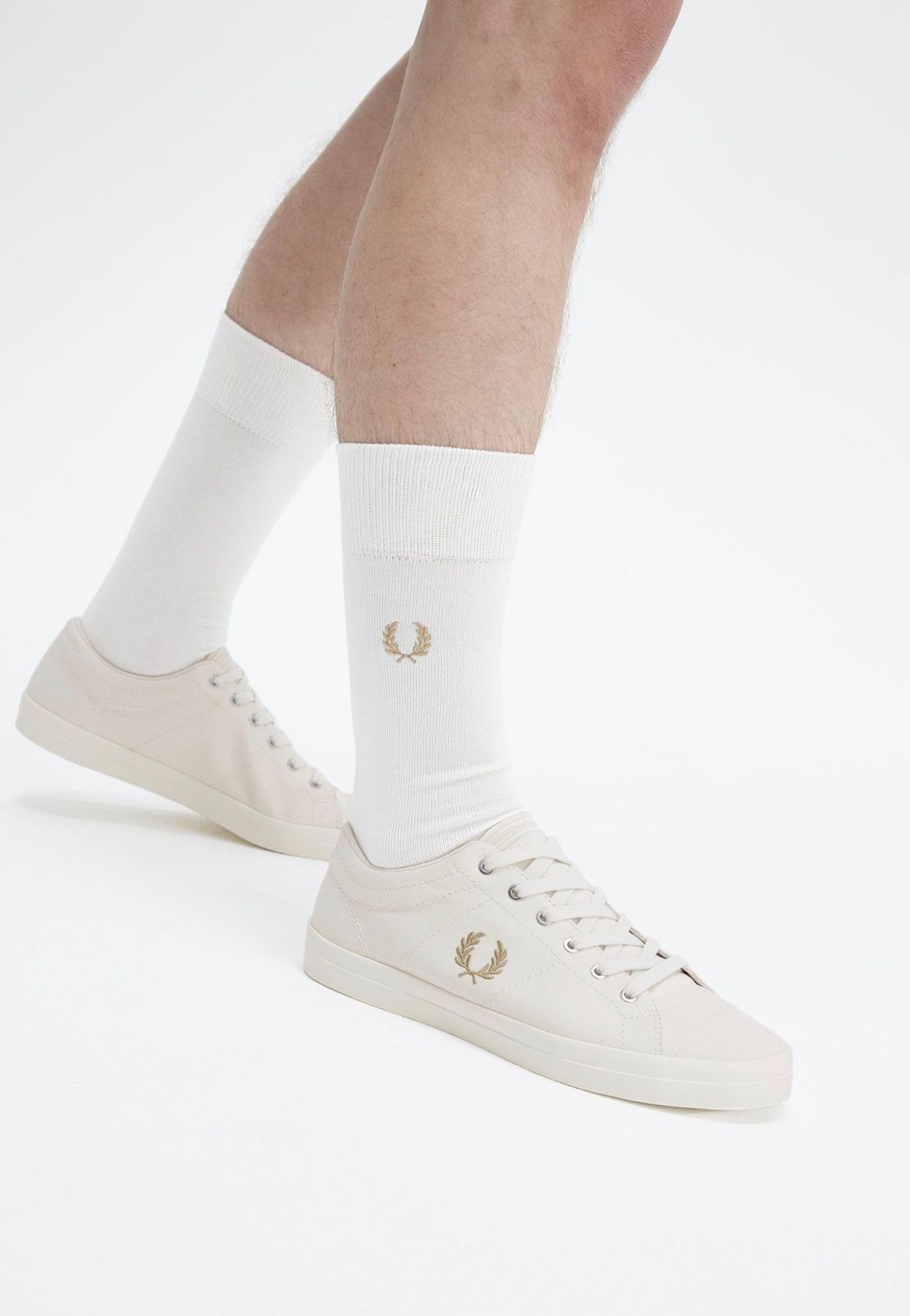 Fred Perry - Baseline Twill Ecru/Warm Stone - Shoes | Men-Image