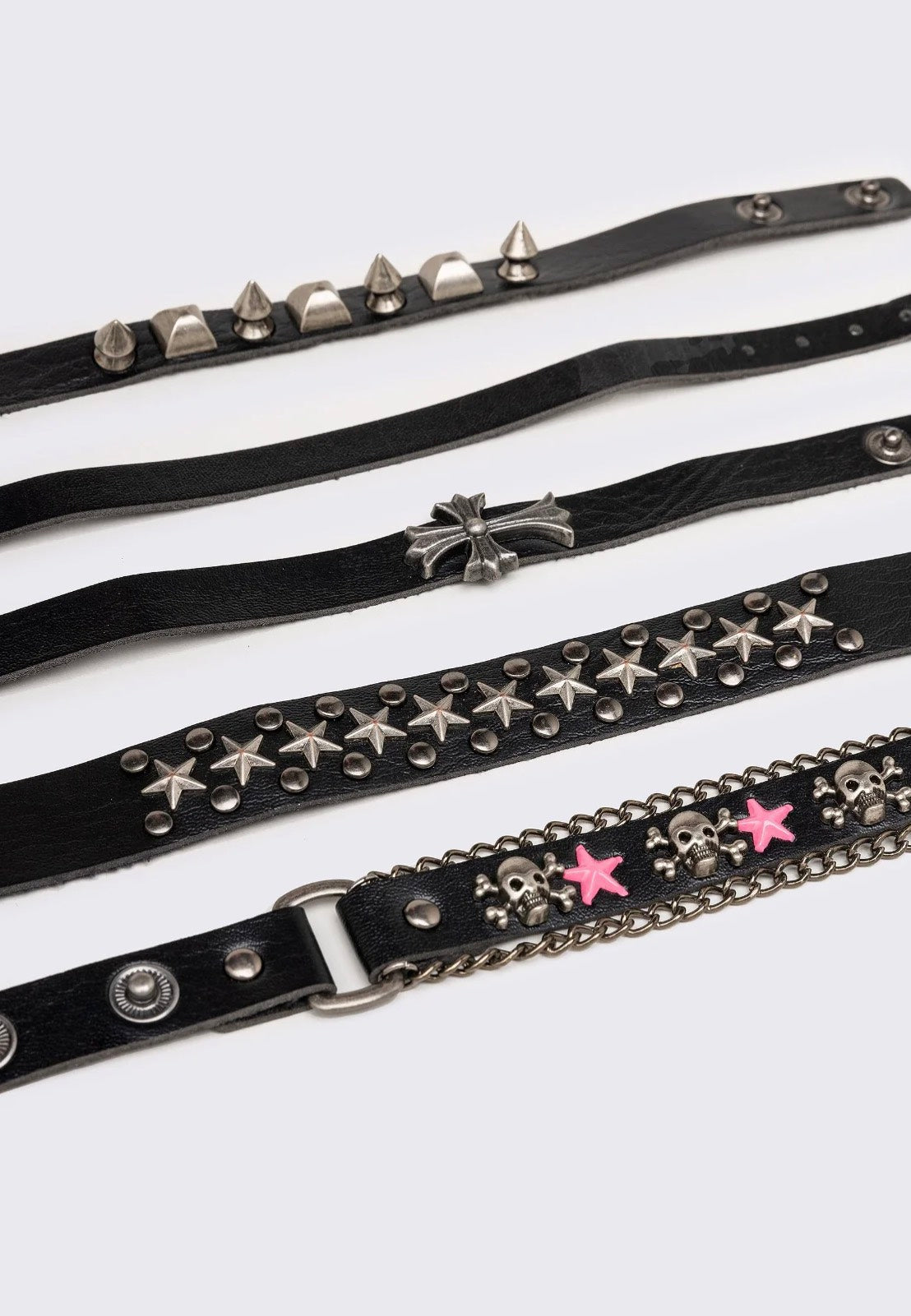 Minga London - Baddie Energy Leather Set of 4 - Bracelets | Neutral-Image