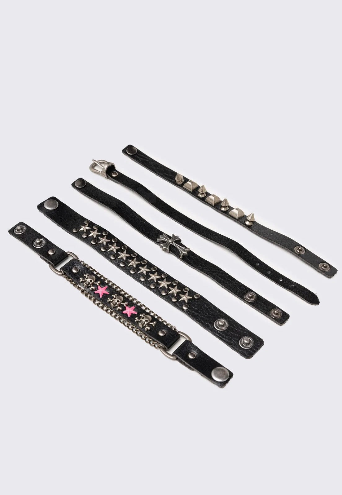 Minga London - Baddie Energy Leather Set of 4 - Bracelets | Neutral-Image